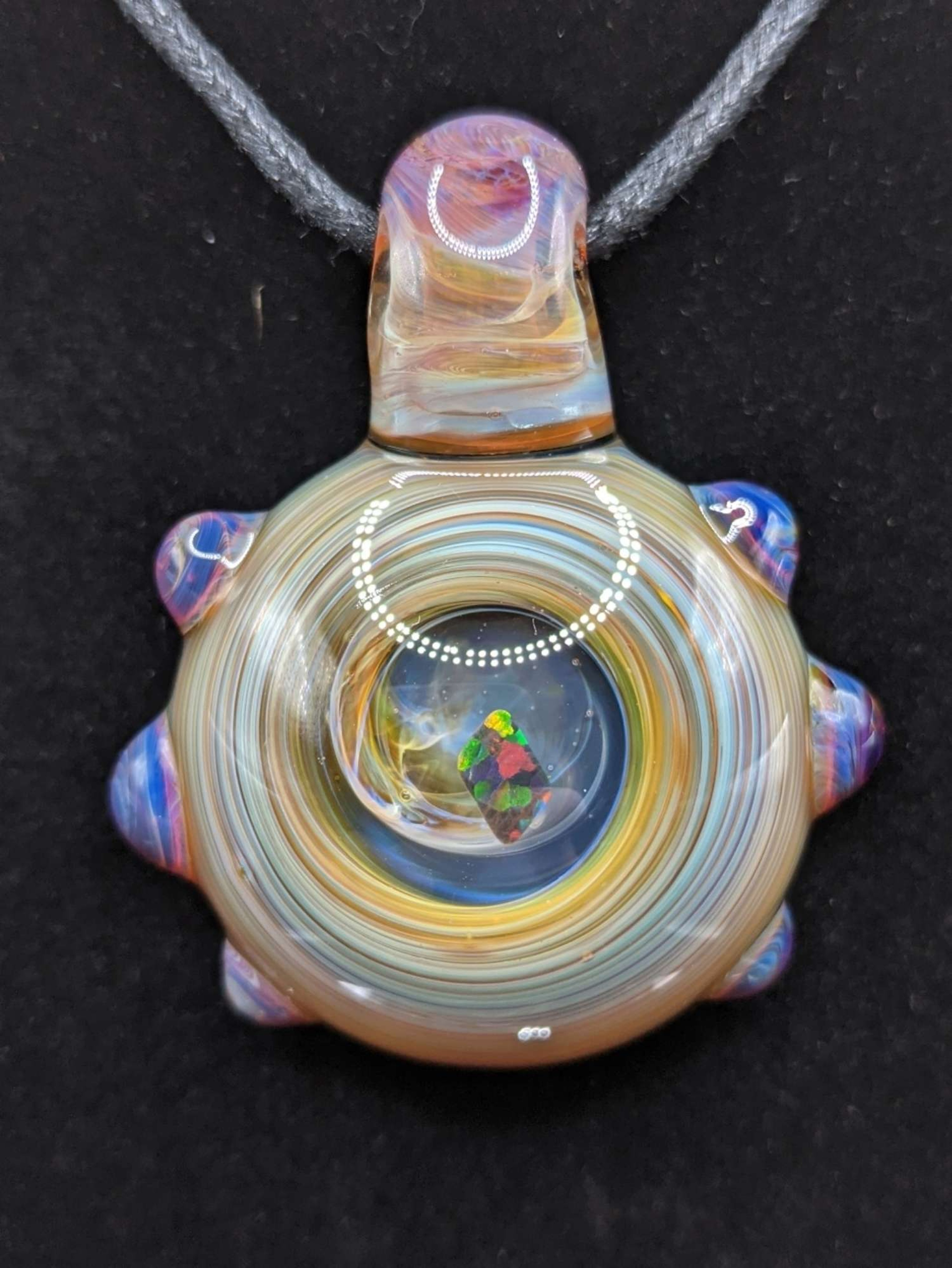 Preview pic of Spiral Pendant with Encased Opal