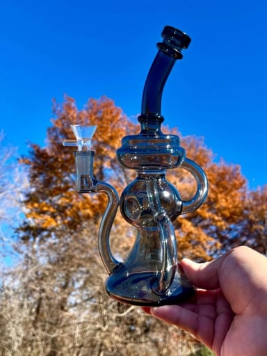 Preview pic of 10” Black Klein Vortex Recycler Beaker Dab Rig Or Bong

