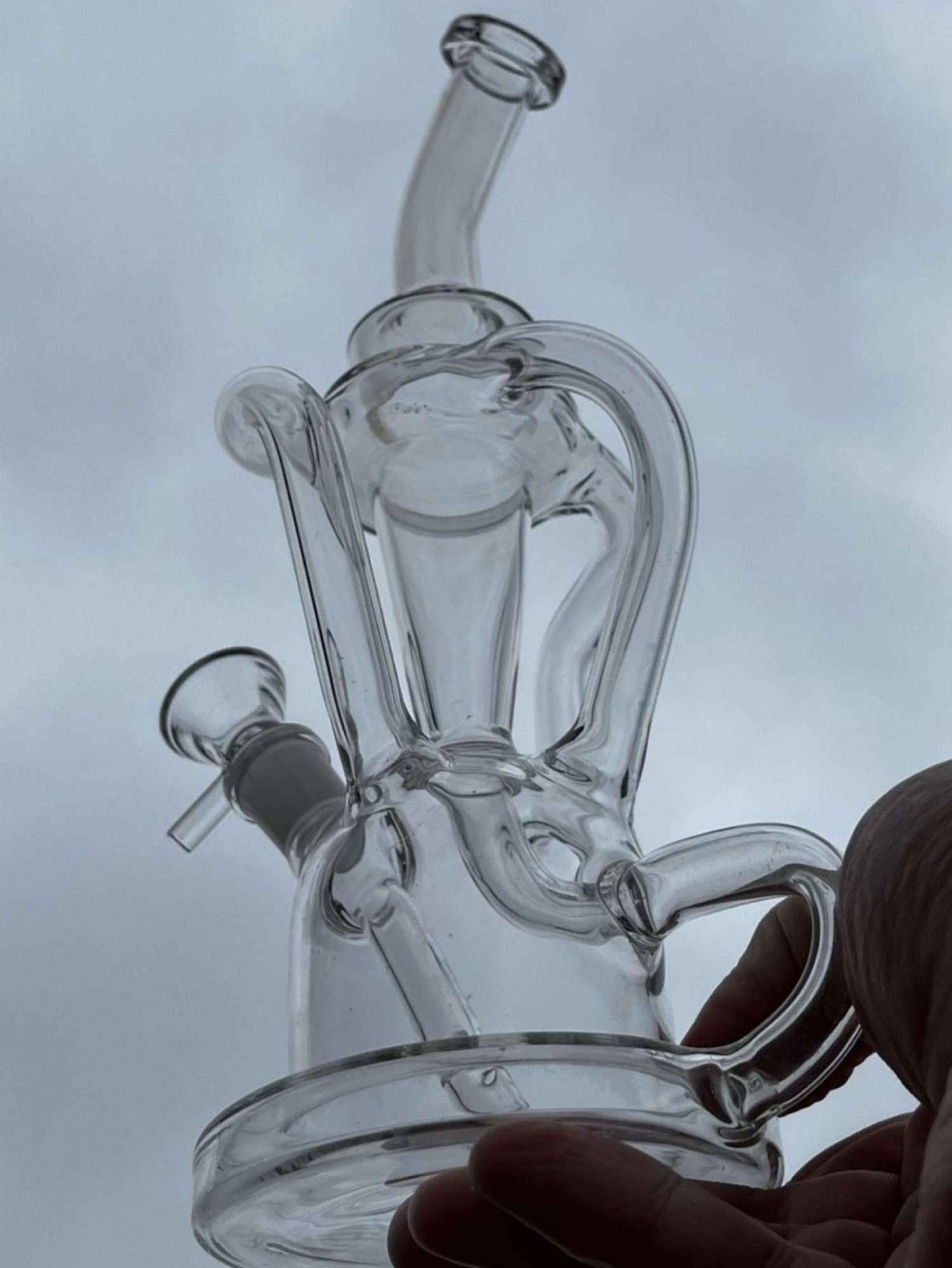10" Recycler Glass Bong Dab Rig image 0