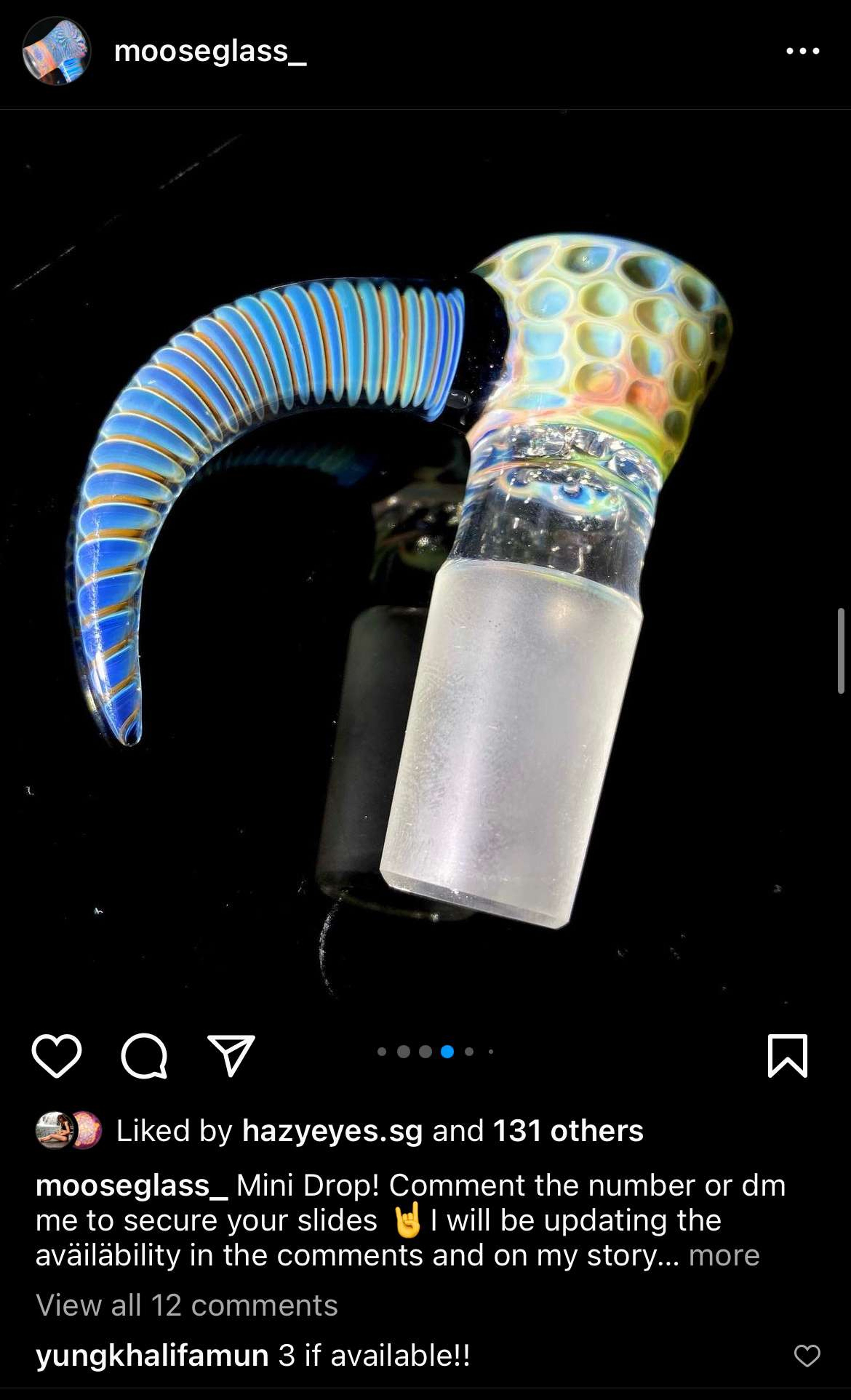 Moose Glass - 18mm slide for Sale image 0