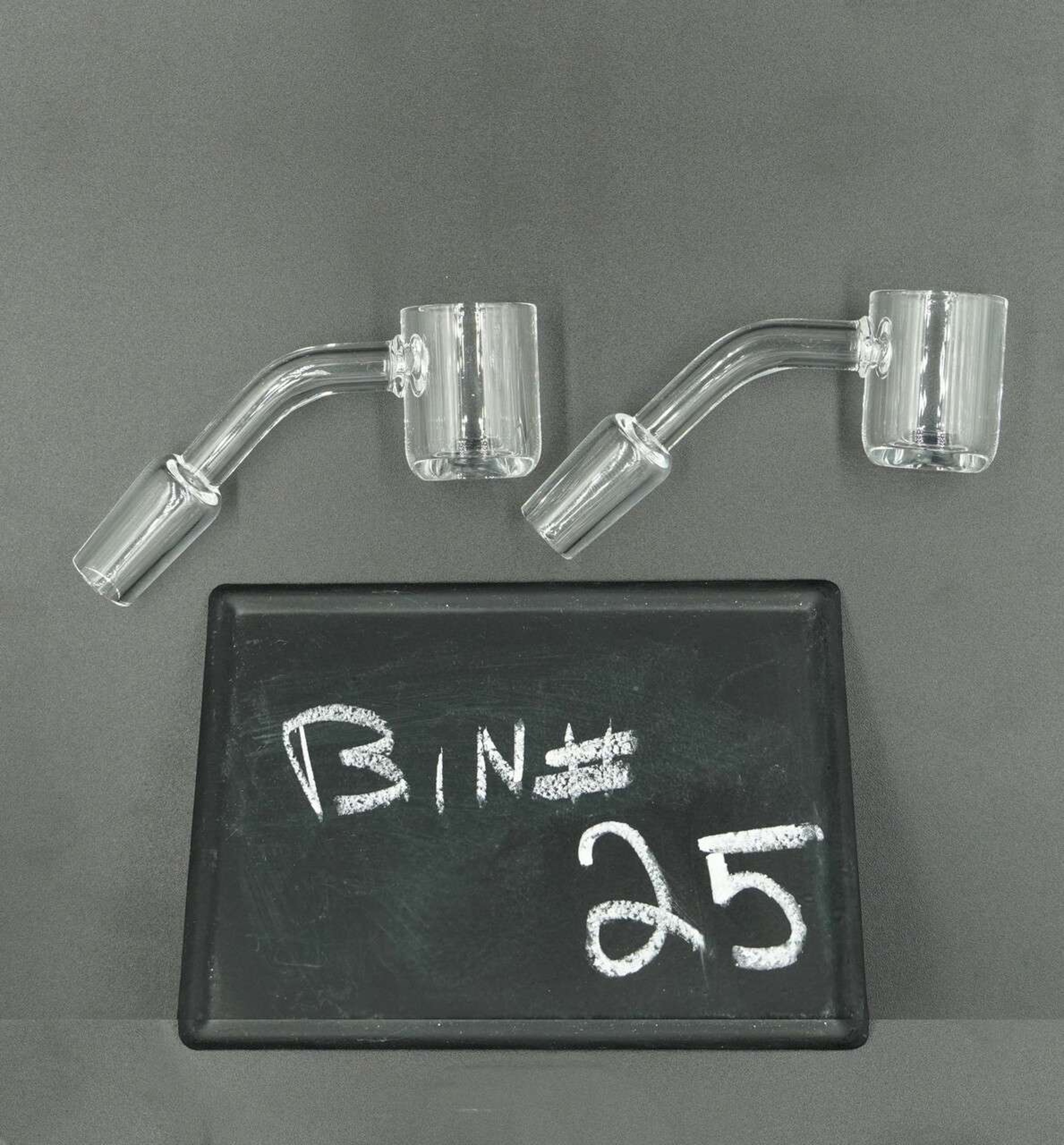 Two 45 Degree Clear Bucket Quartz Bangers image 0