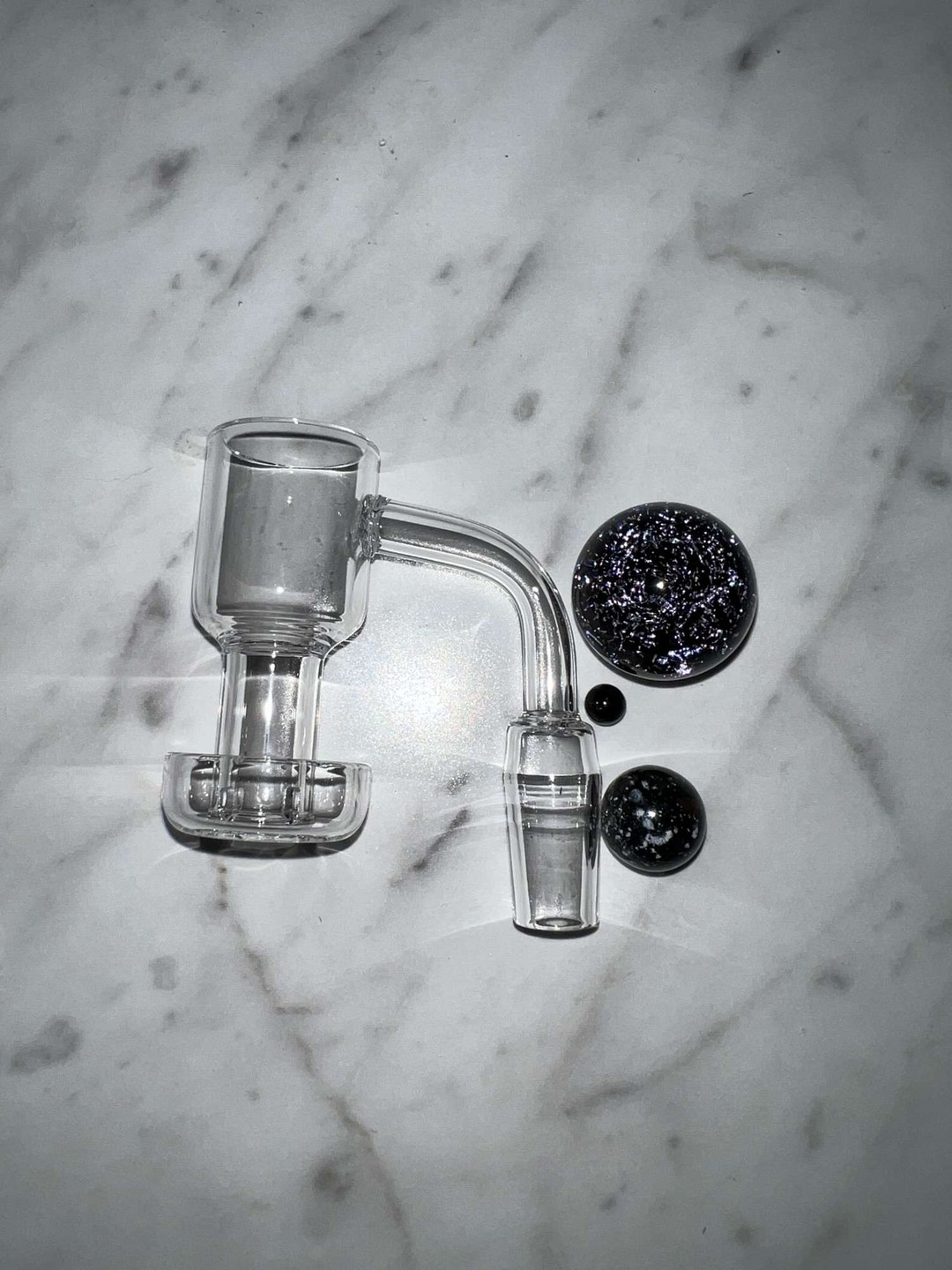 Preview pic of Terp Slurper w Pink Dichro & spotted marble set