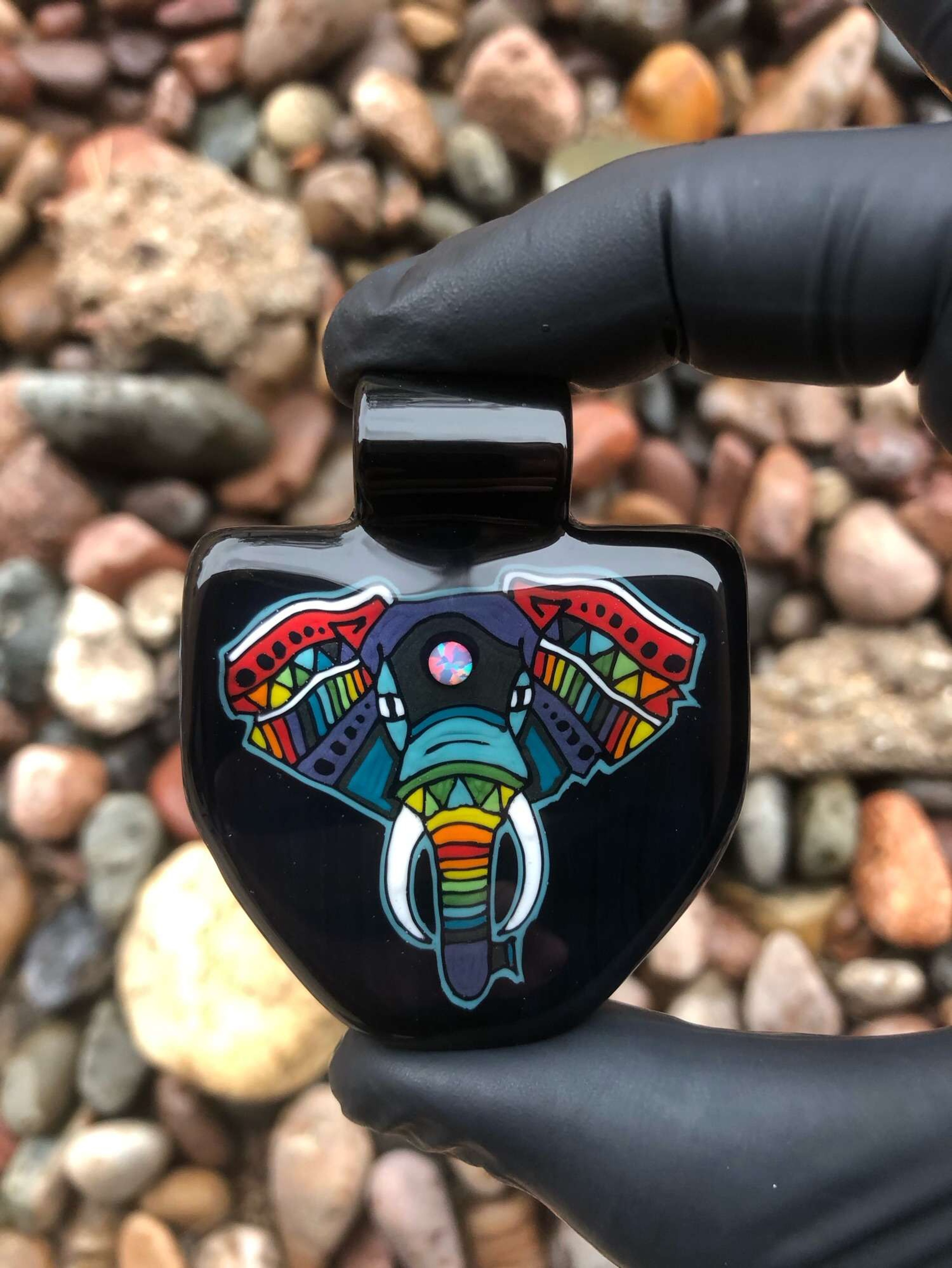 Preview pic of @kevinmurrayglass Elephant Pendant (Signed & Dated)