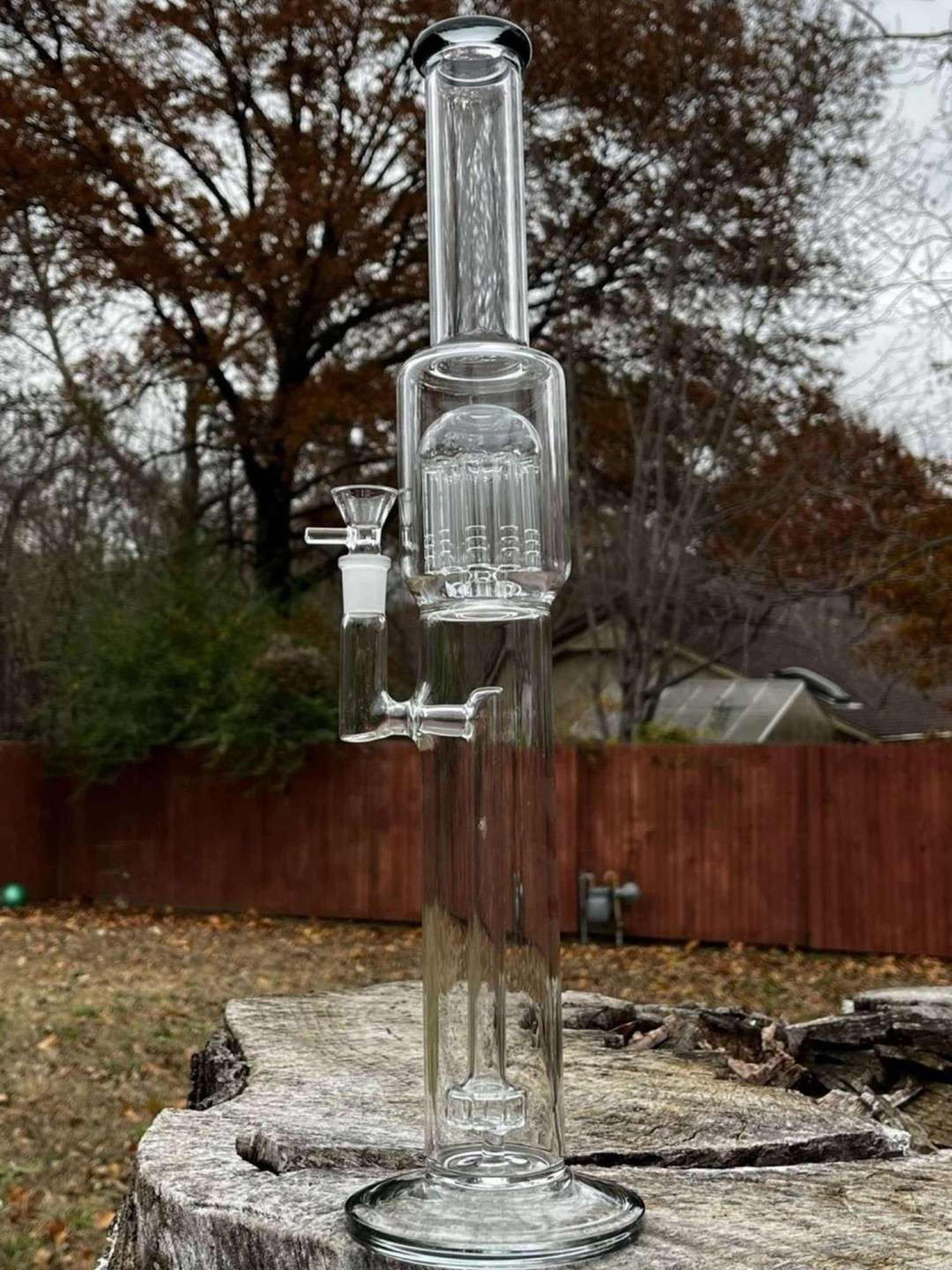 18" Black Tall Cylinder Dab Rig image 0