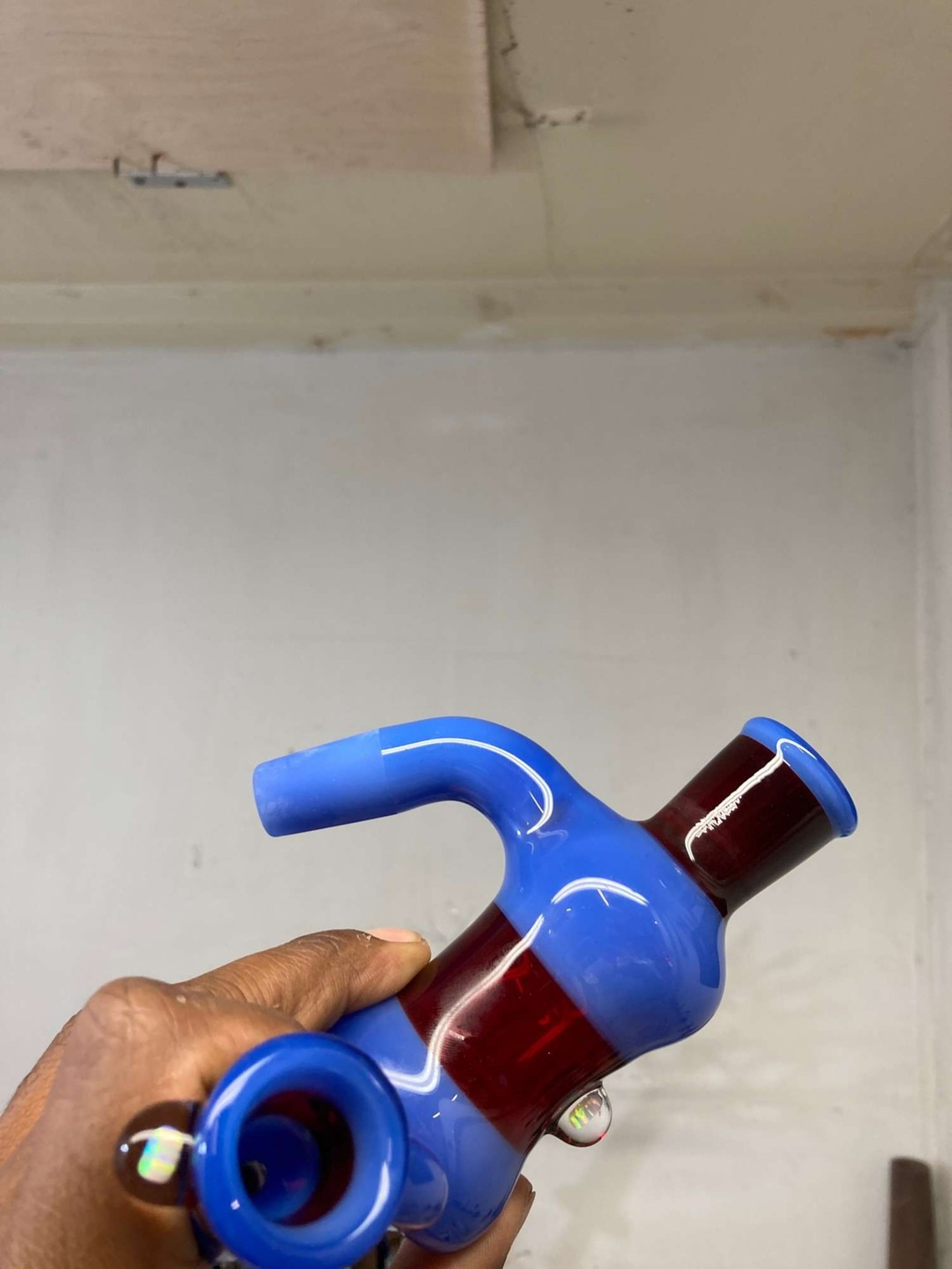 Preview pic of Rickert glass red Elvis and blue cheese slide ac set