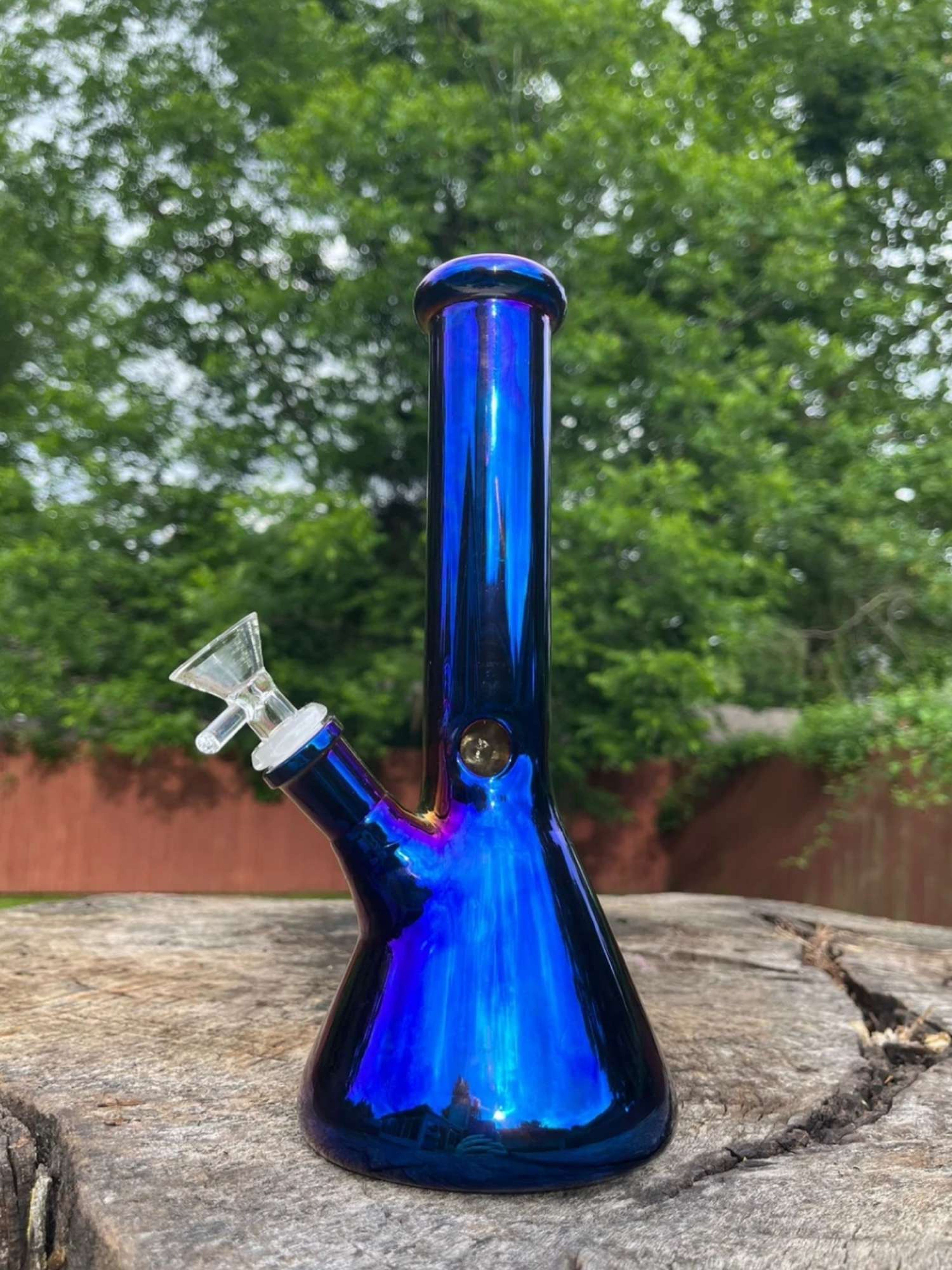 10" Metallic Rainbow Glass Bong Water Pipe
image 0