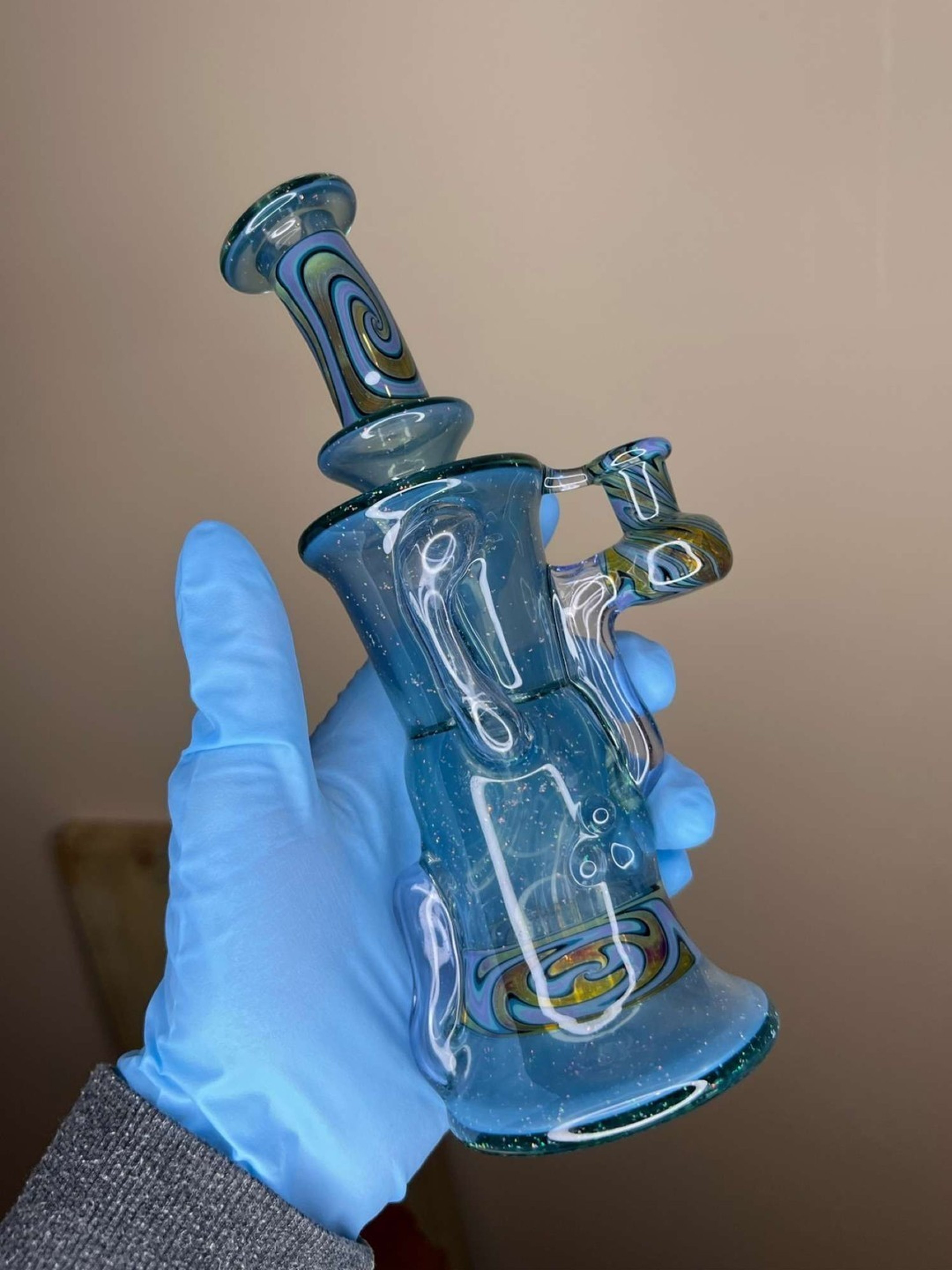 Wig wag/crushed opal by Chubby Glass by Nate image 0