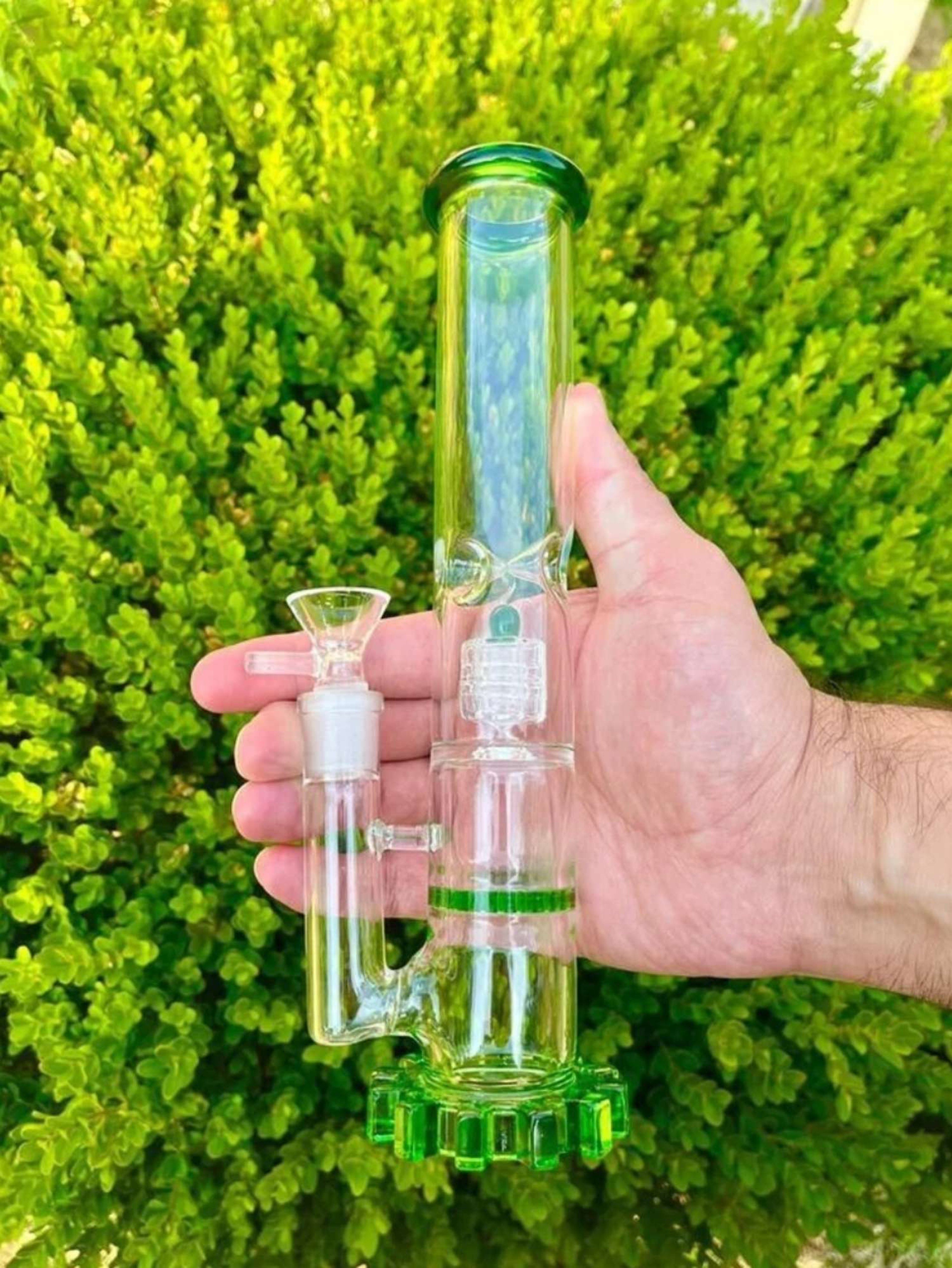 9 Inches Green OMM Glass Bong Water Pipe
image 0