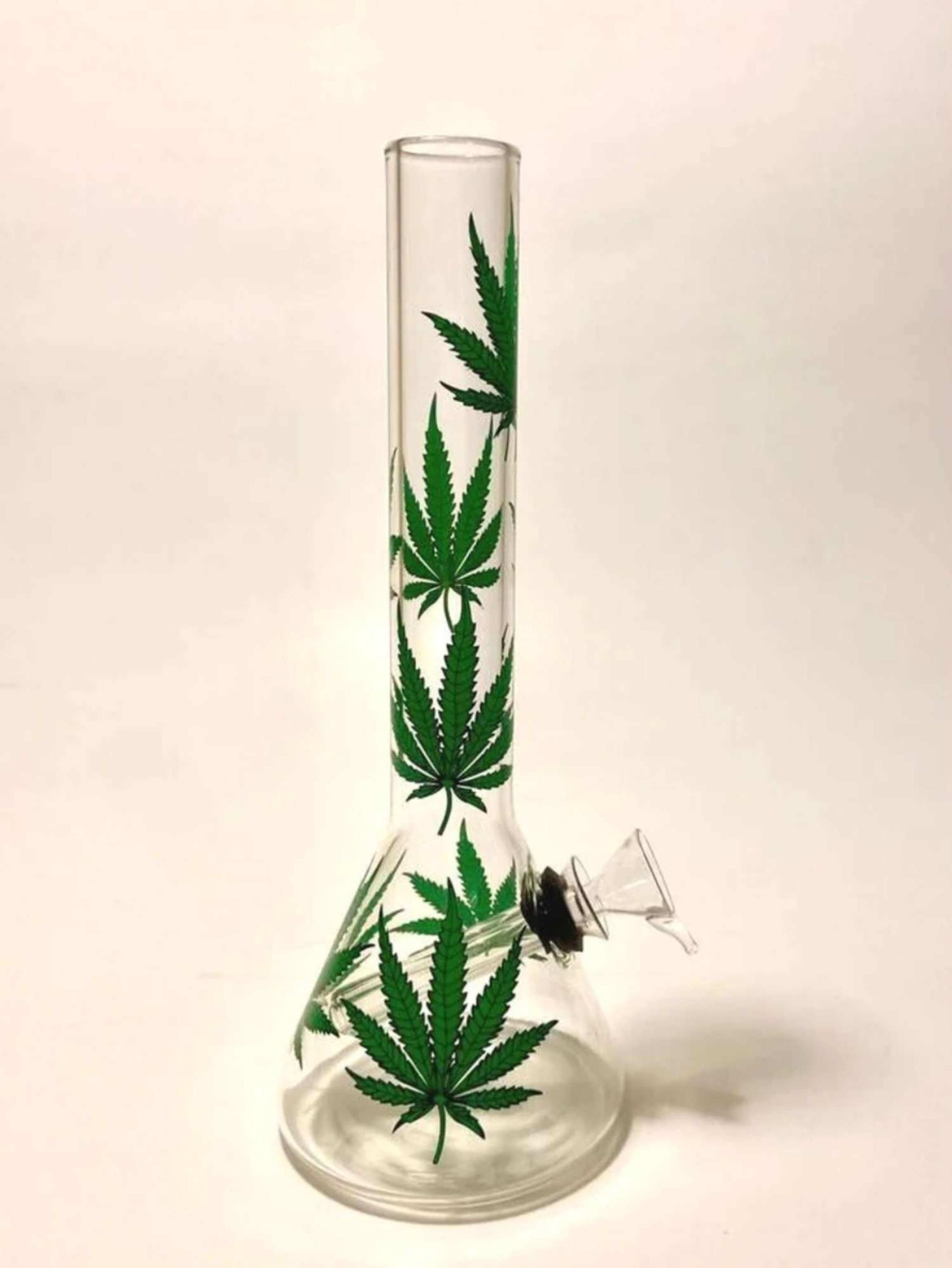 7" Green Leaf Pattern Water Bong Pipe
image 0