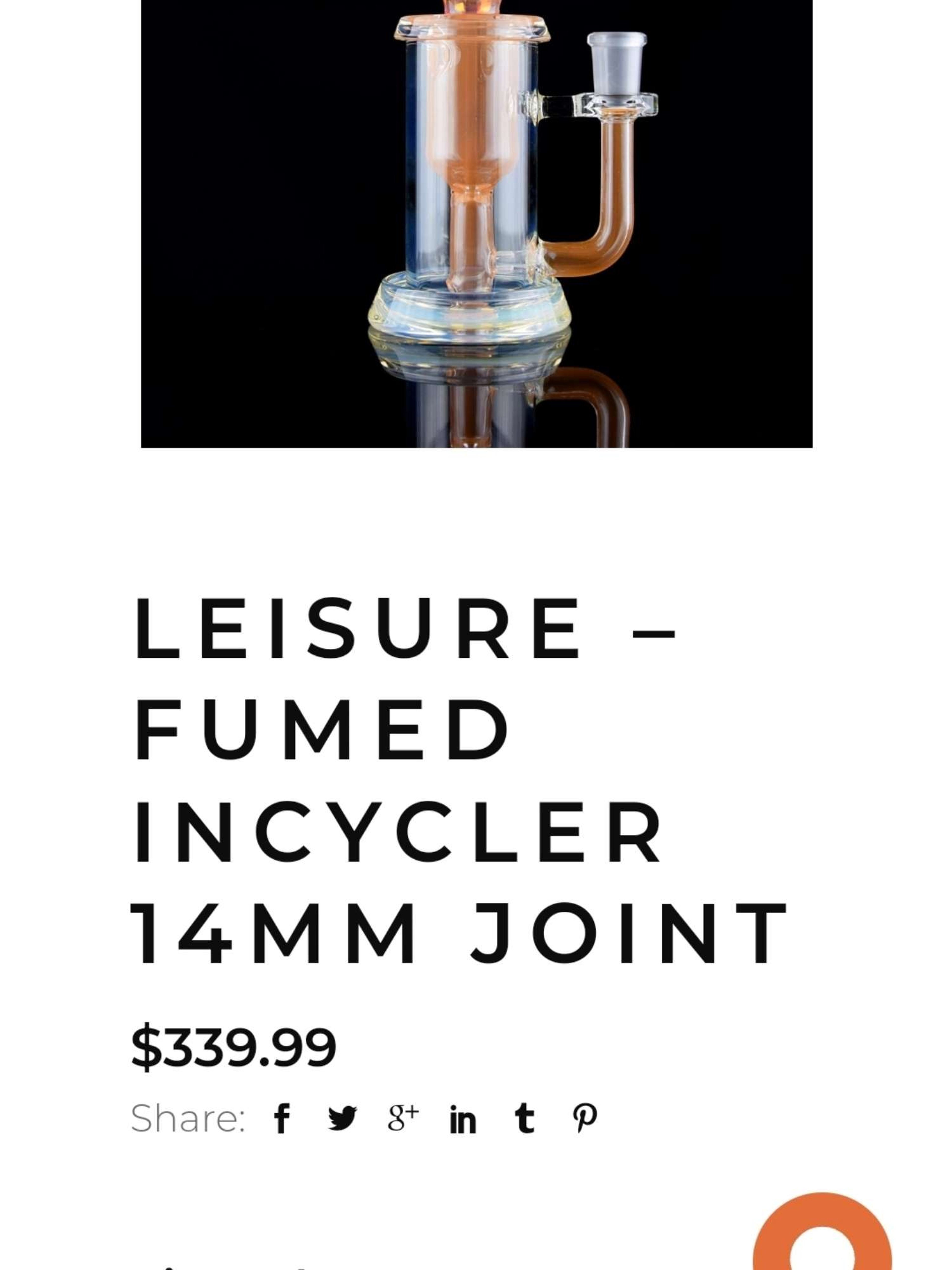 Preview pic of Fumed leisure glass incycler