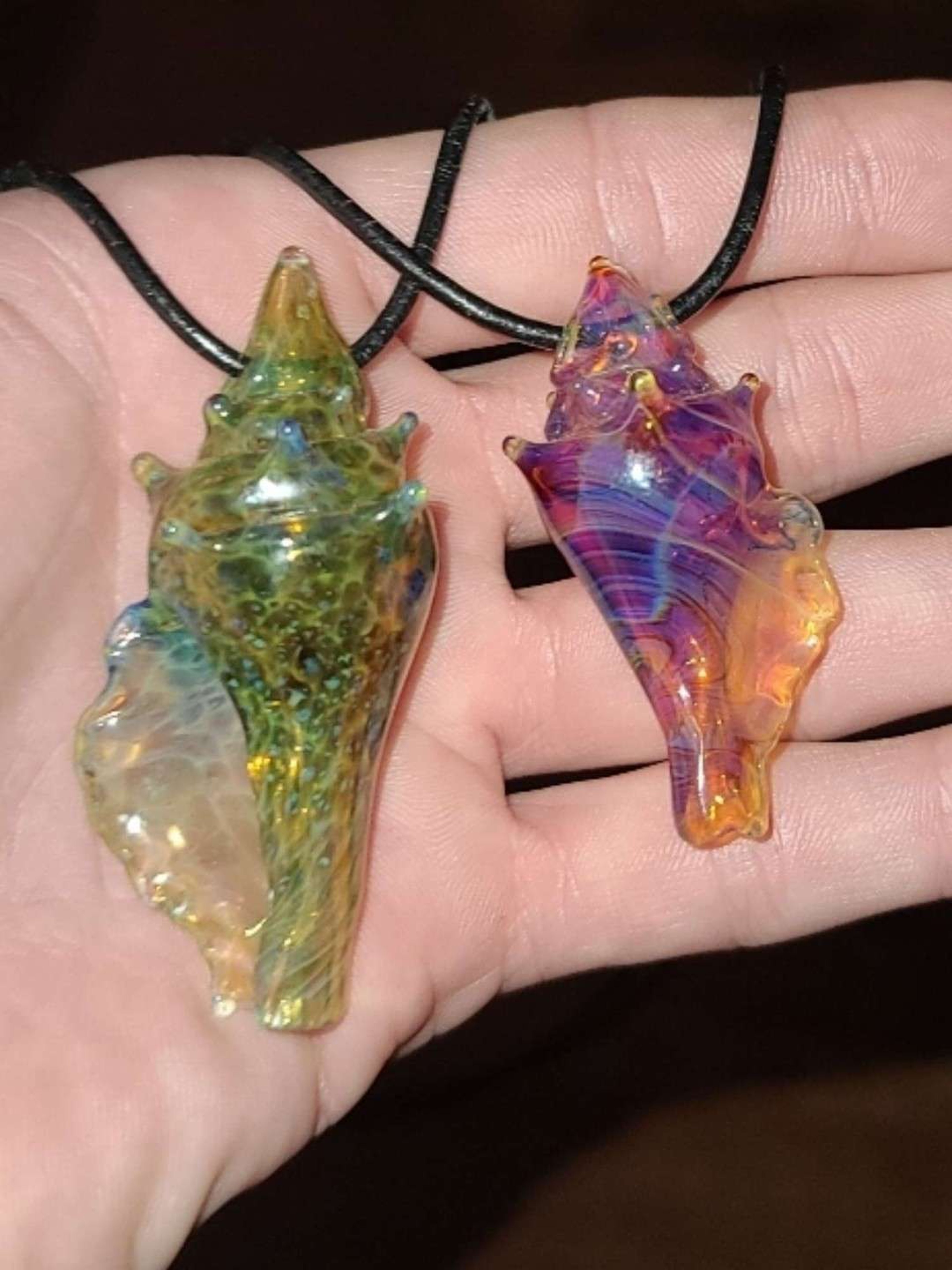 Preview pic of His and hers sea shell pendants 