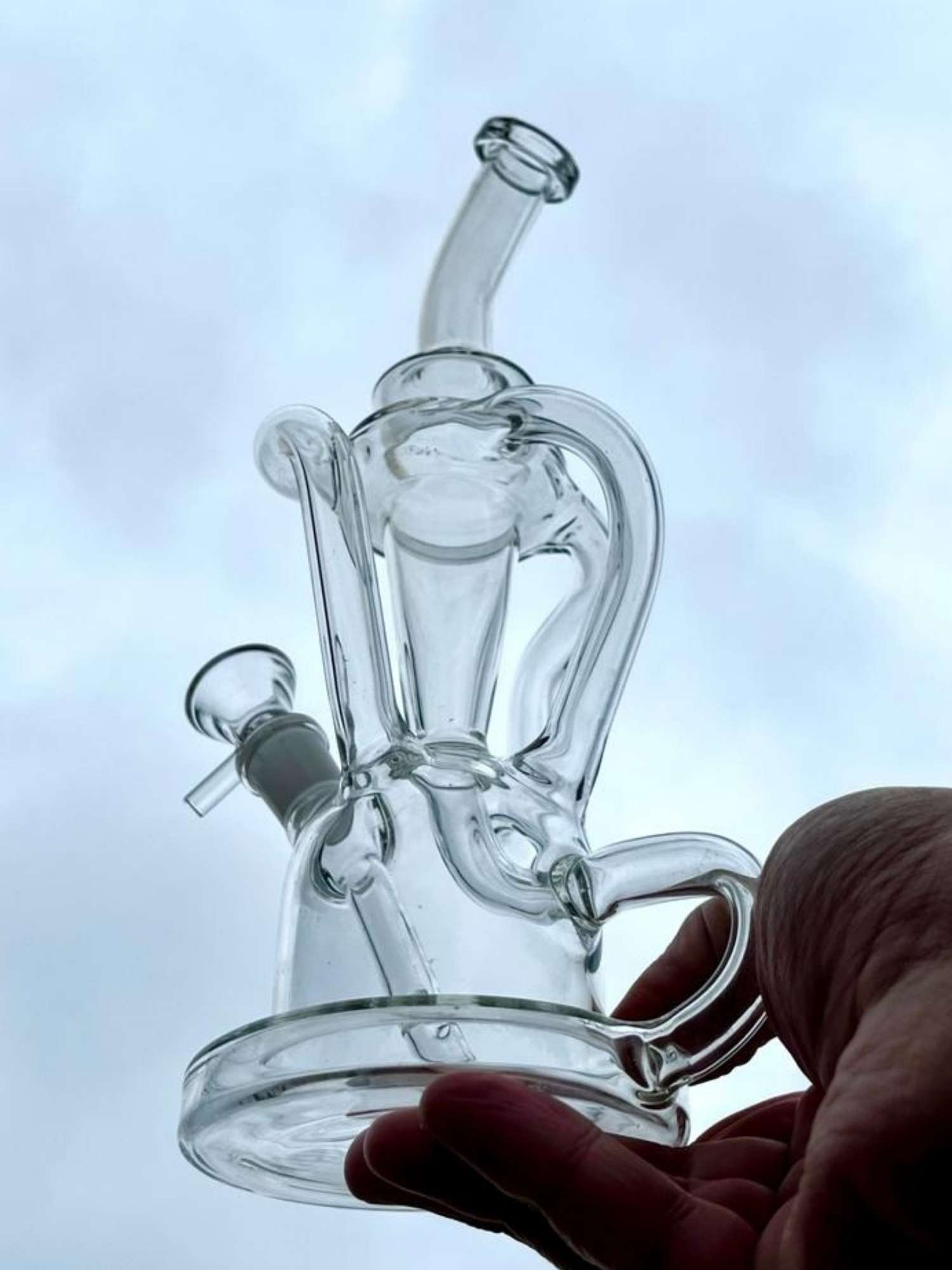 10 Inch Clear Recycler Rig image 0