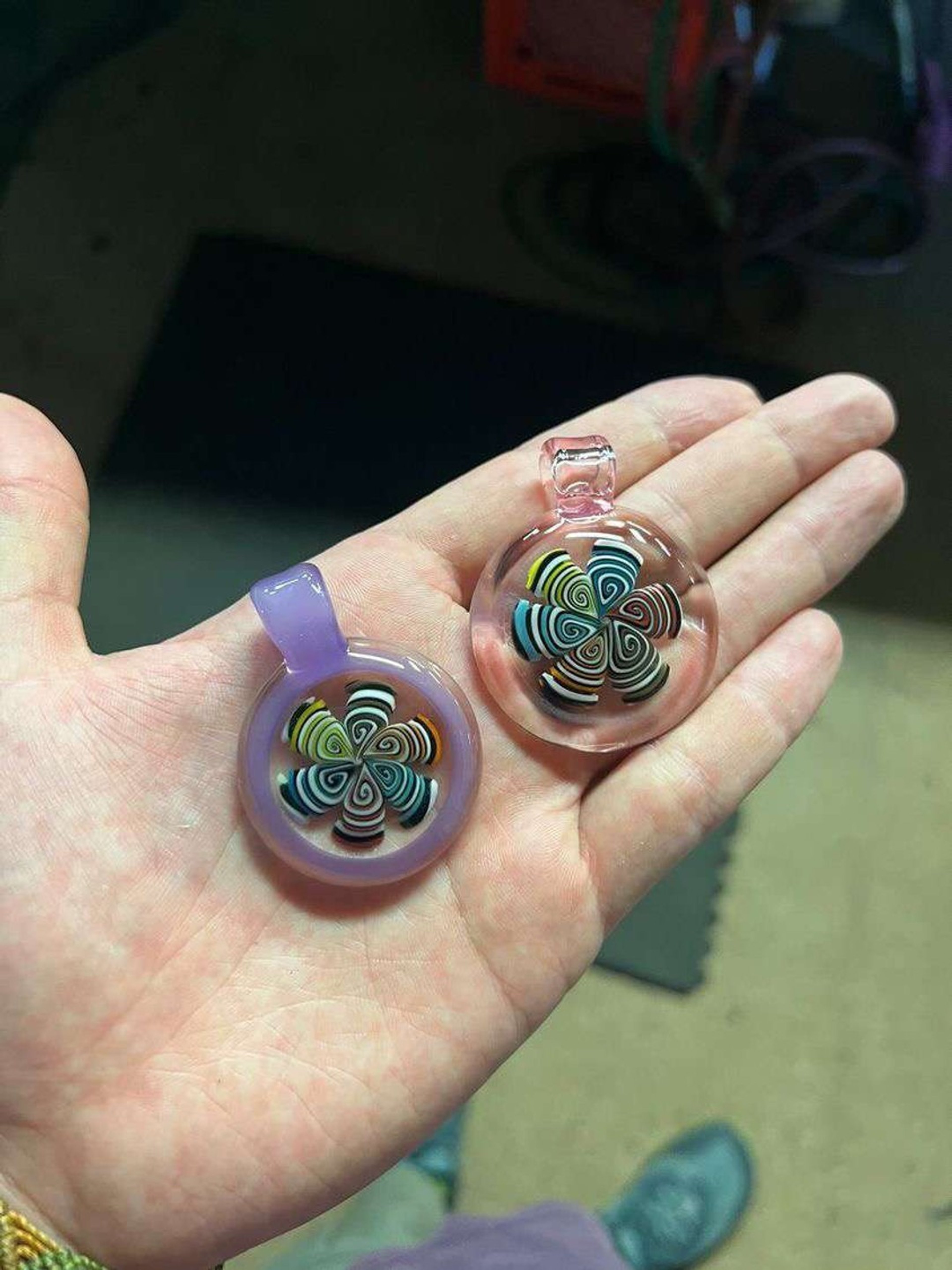 Chunk Glass Thumbprint His and Hers Custom image 0