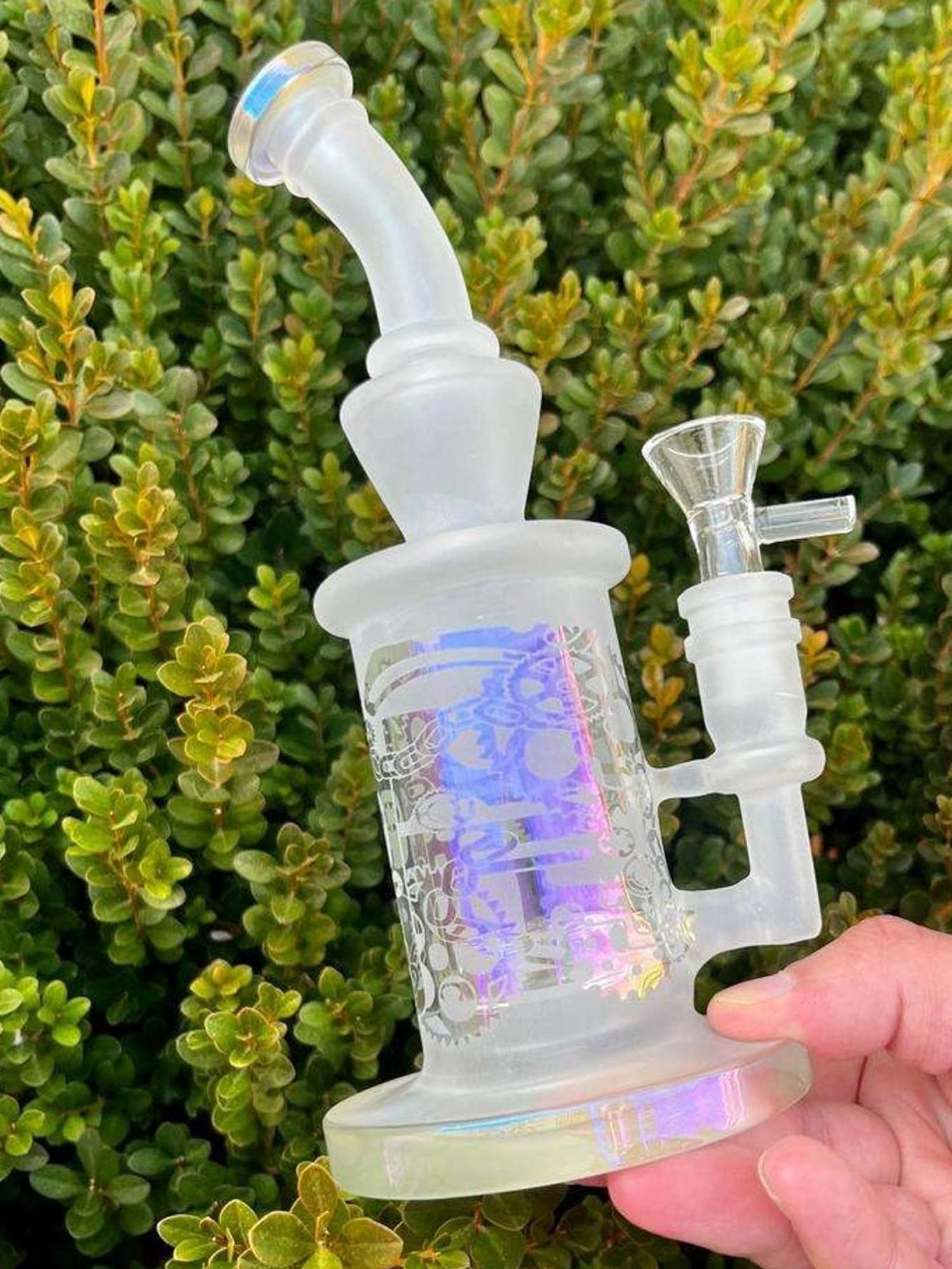 9" Electroplated Glass Bong Rig image 0