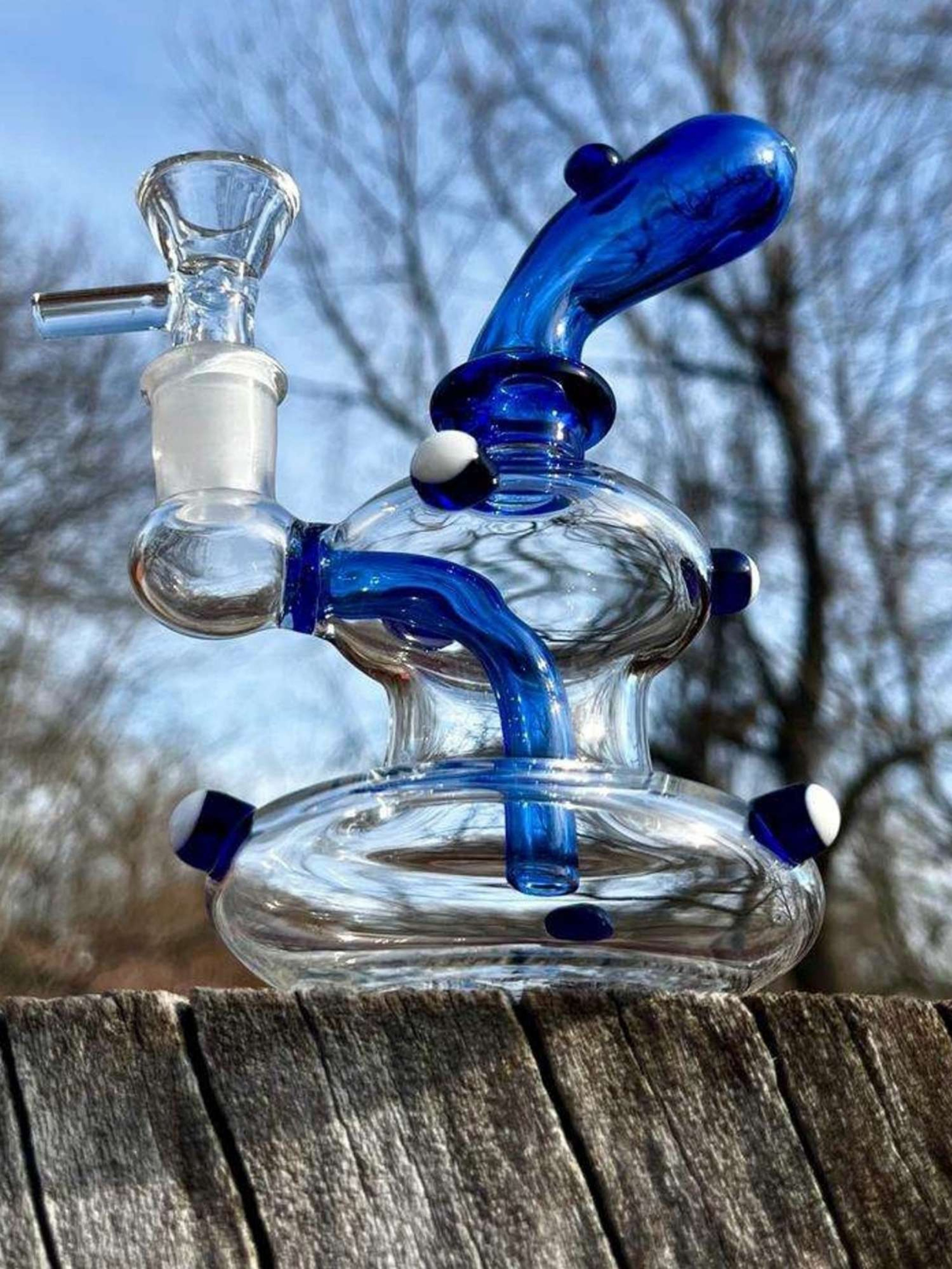 Preview pic of 6" Blue Egg Recycler Dab Rig