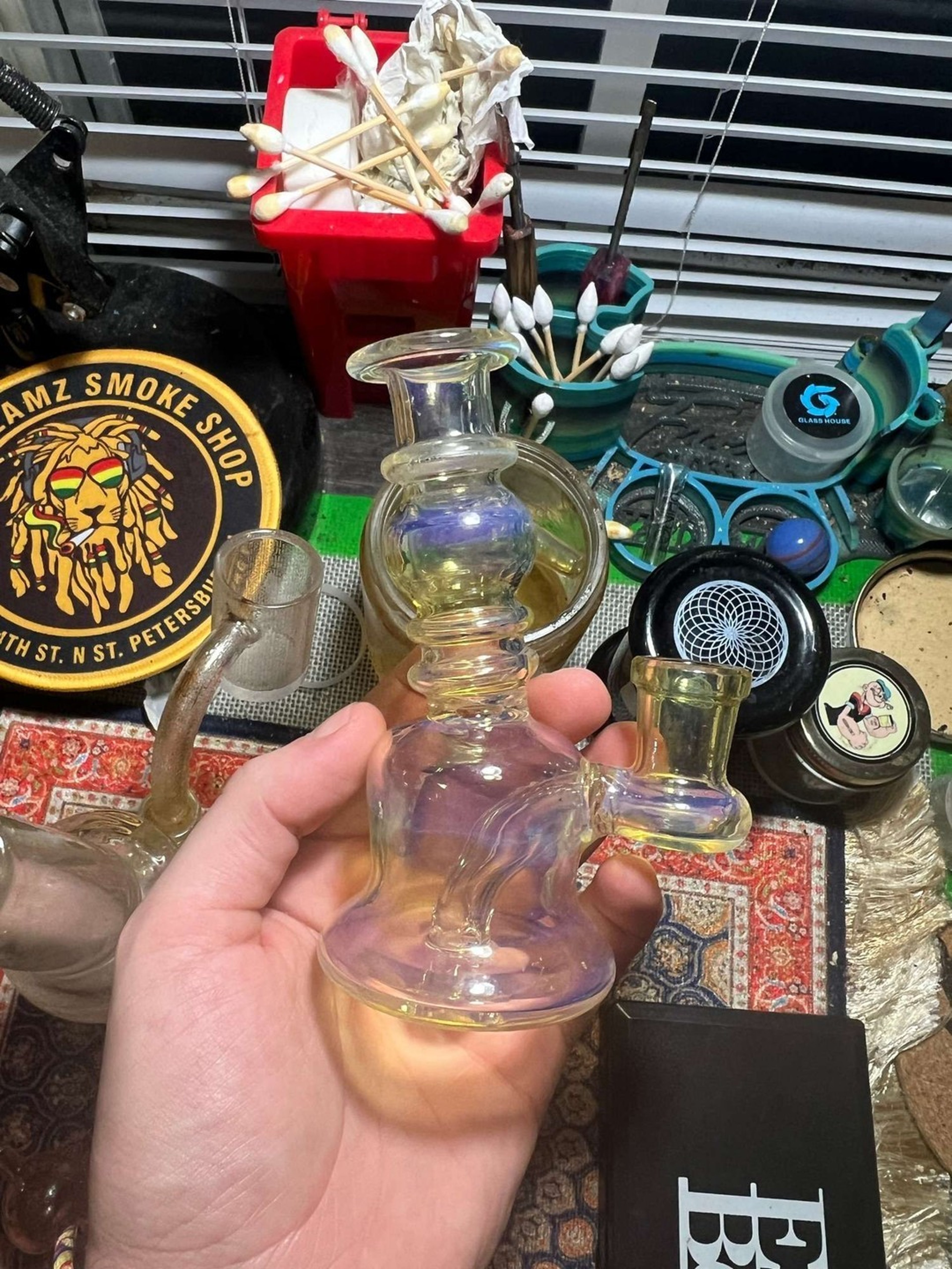 Fumed 3 hole bubbler image 0