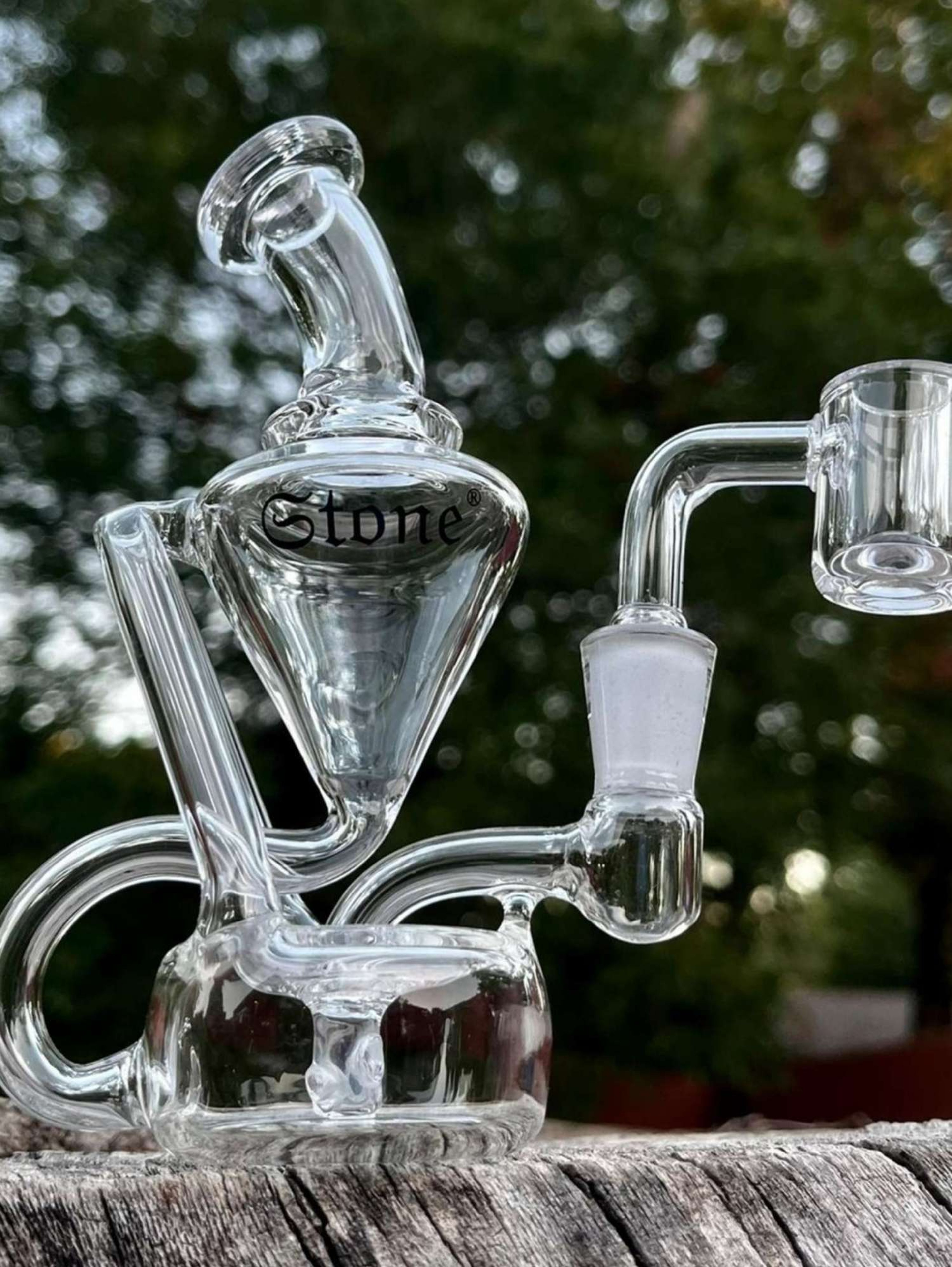 5" Mini Glass Recycler Dab Rig image 0