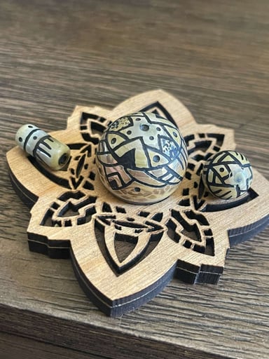 Preview pic of D Calcified Slurper Set w/ Hand Carved Wood Stand $75 OBO