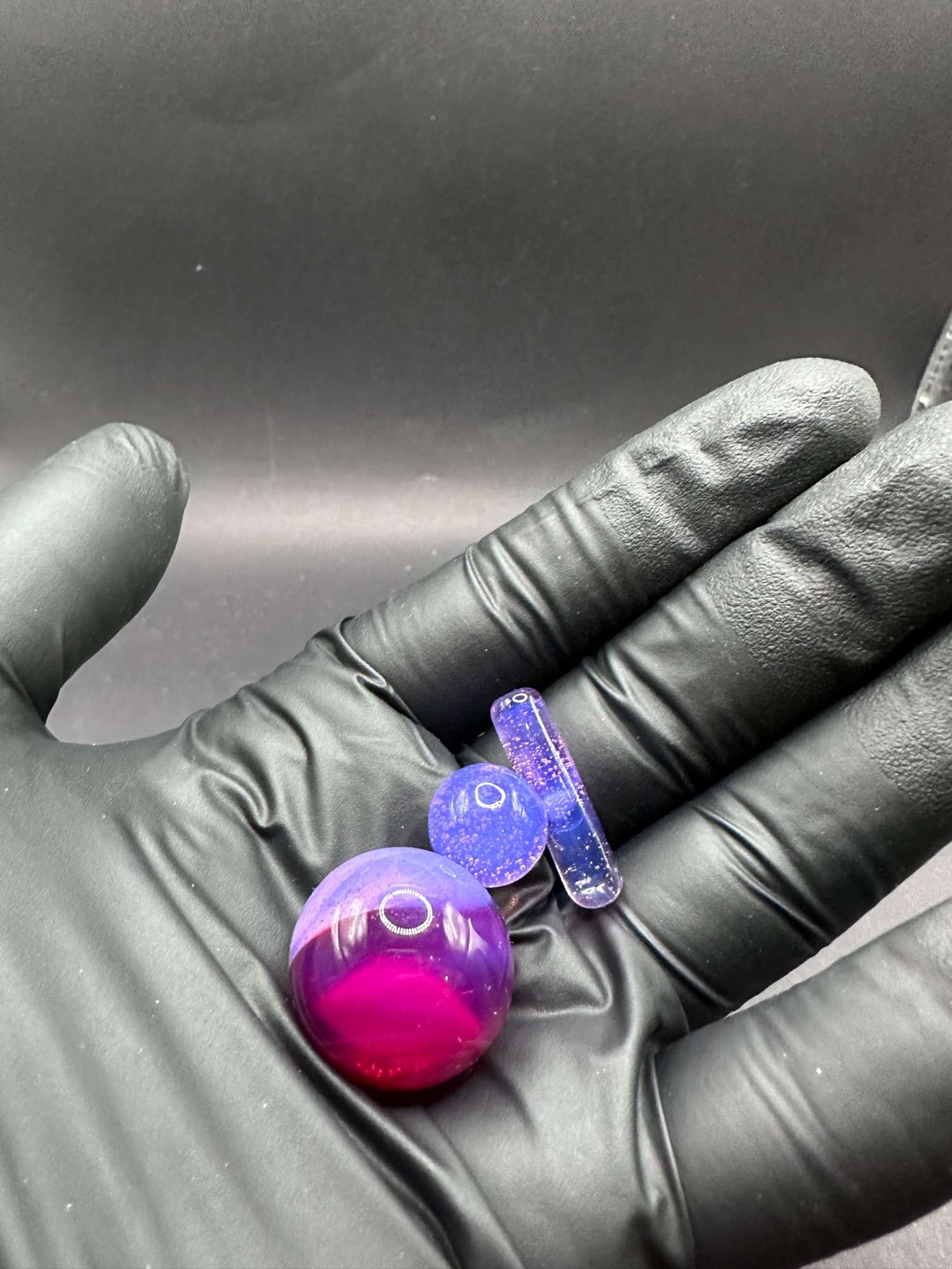 Preview pic of Phoenix/rose quartz 3 piece slurper set