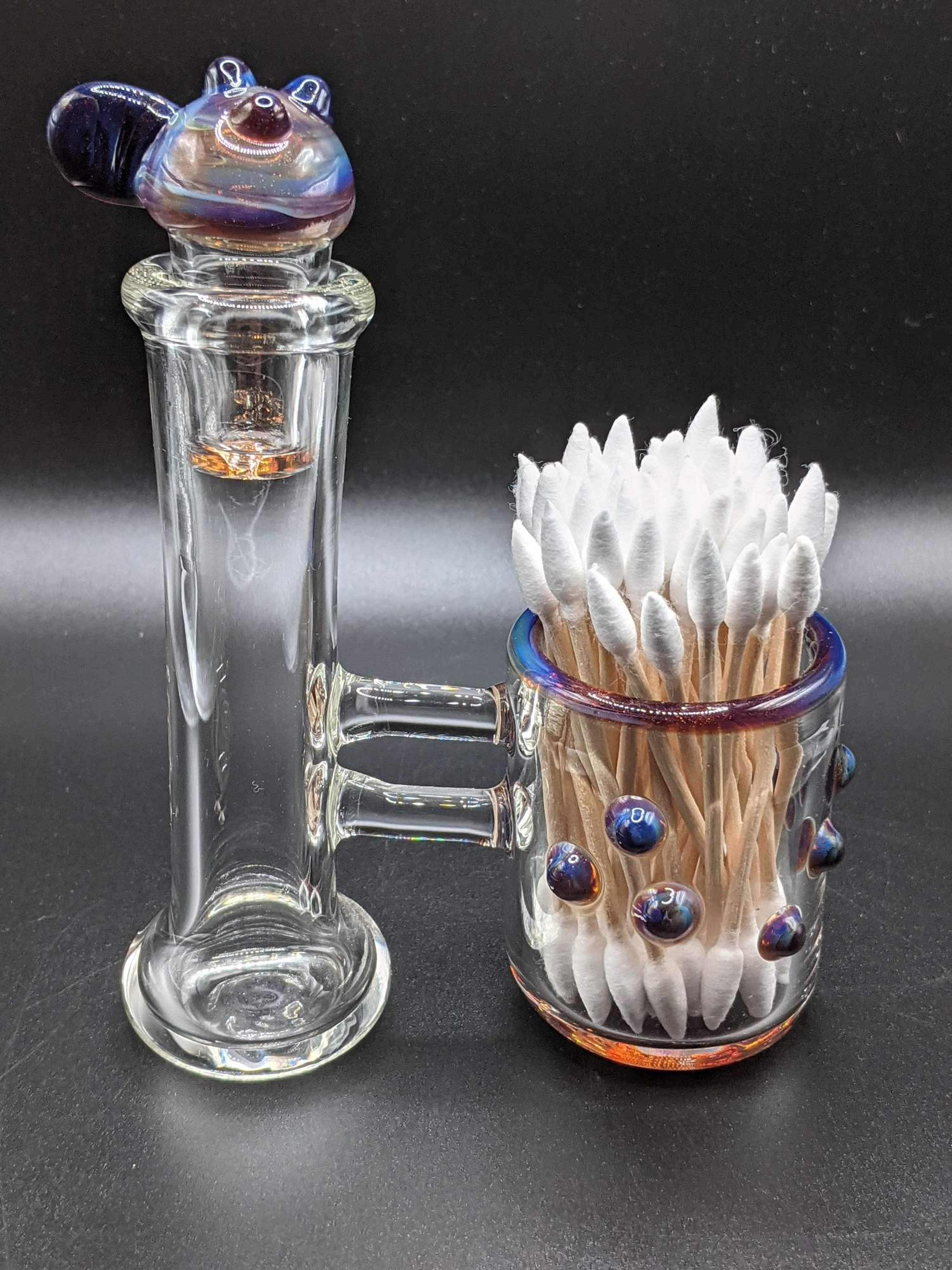 Qtip Container with Attached Alcohol Bottle image 0