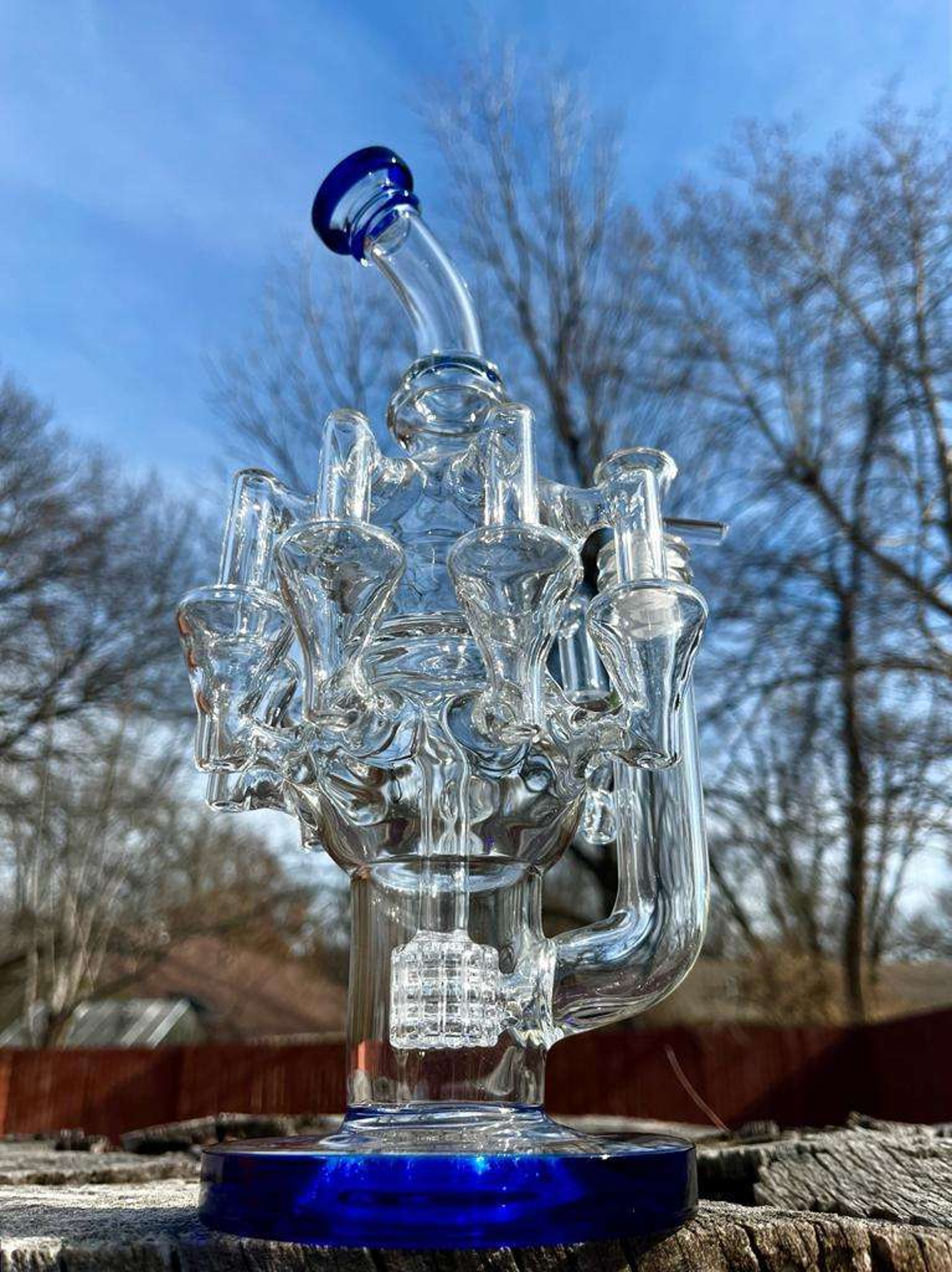 12" Recycler Glass Bong Rig image 0