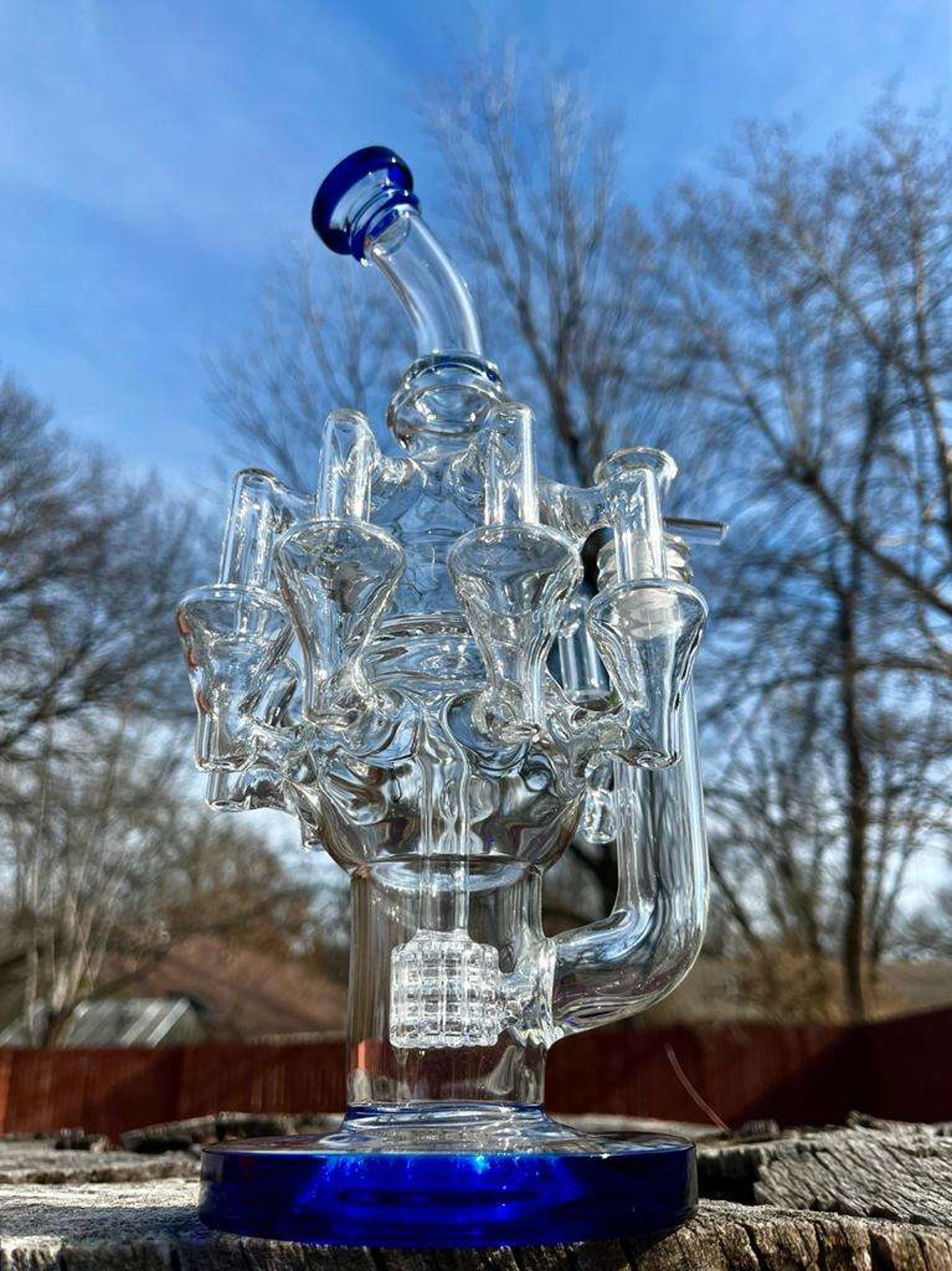 Preview pic of 12" Recycler Glass Bong Rig