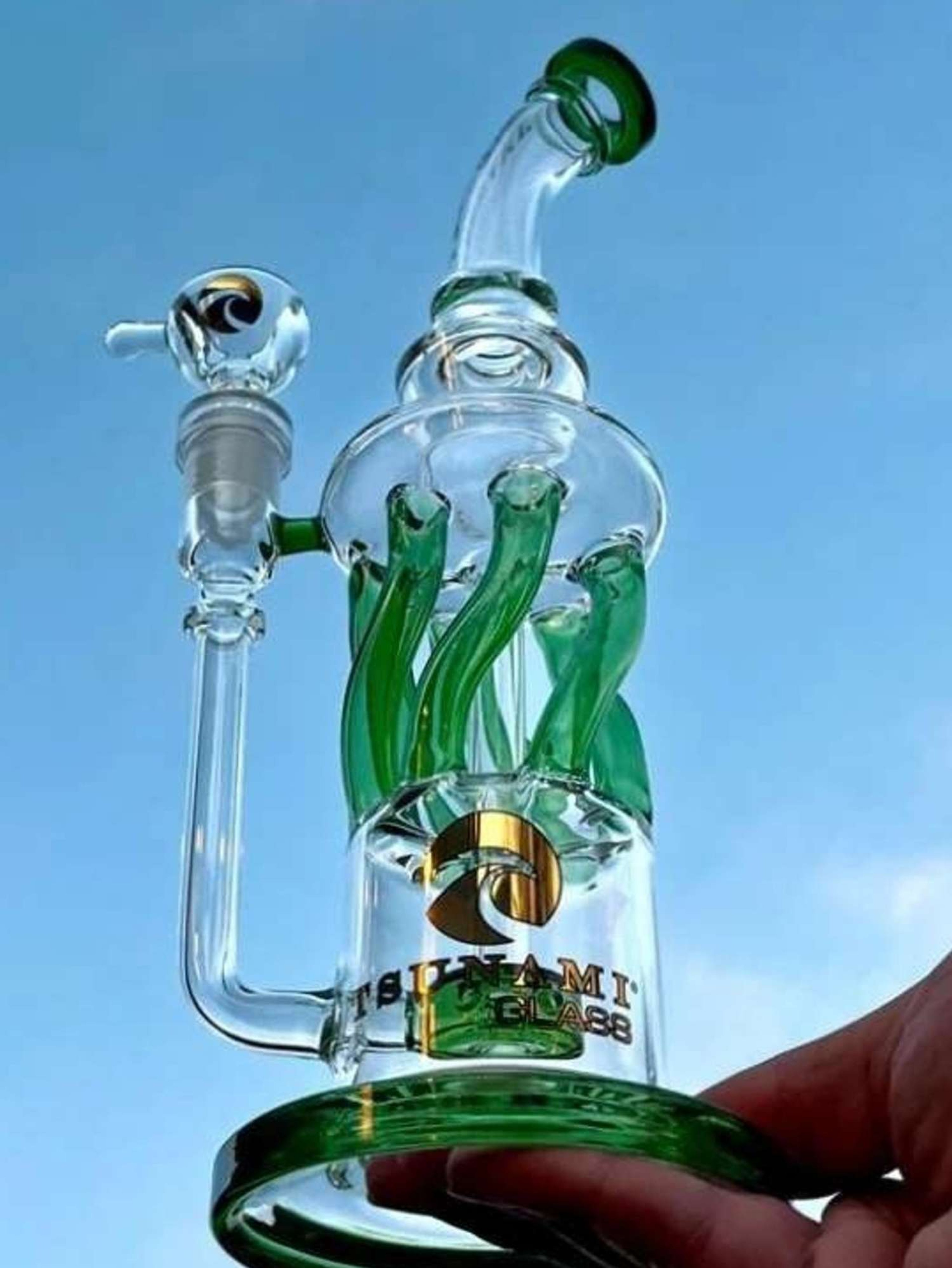 12" Tsunami Glass Recycler Bong Rig image 0
