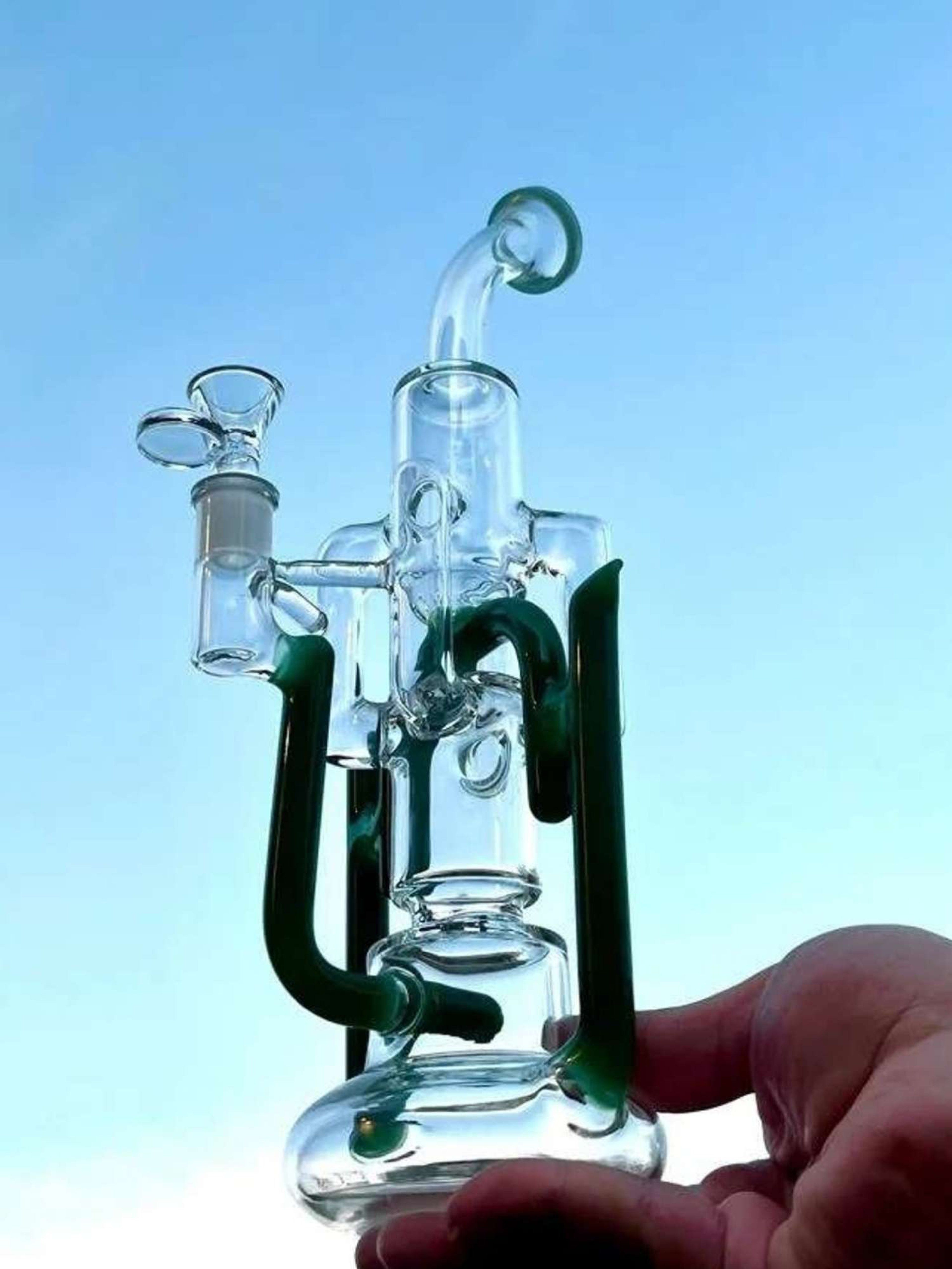 13" Butterfly Recycler Bong Rig image 0