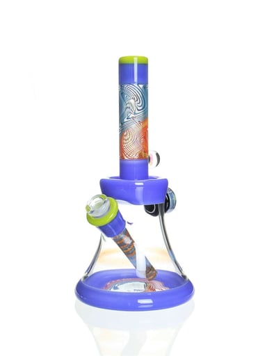 Preview pic of JT Glass - 8" Mini Beaker - Grateful Blue