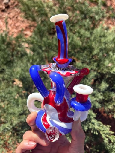 Preview pic of Grateful Dead QUADCYCLER recycler 10MM callyourfam glass