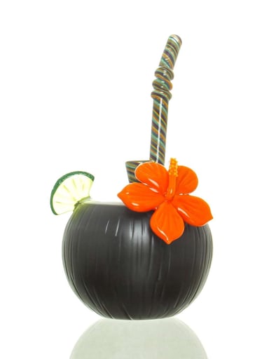 Preview pic of Reyna - Mini Coconut Bubbler - Orange Flower