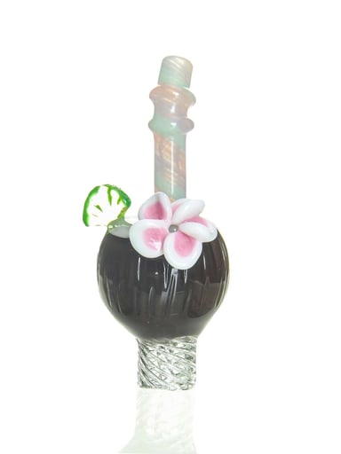 Preview pic of Reyna - Coconut Spinner Cap - Pink Flower