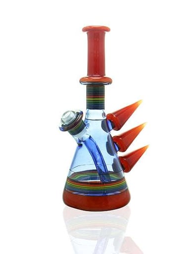 Preview pic of Rone Glass - Spiked Rainbow Mini Tube