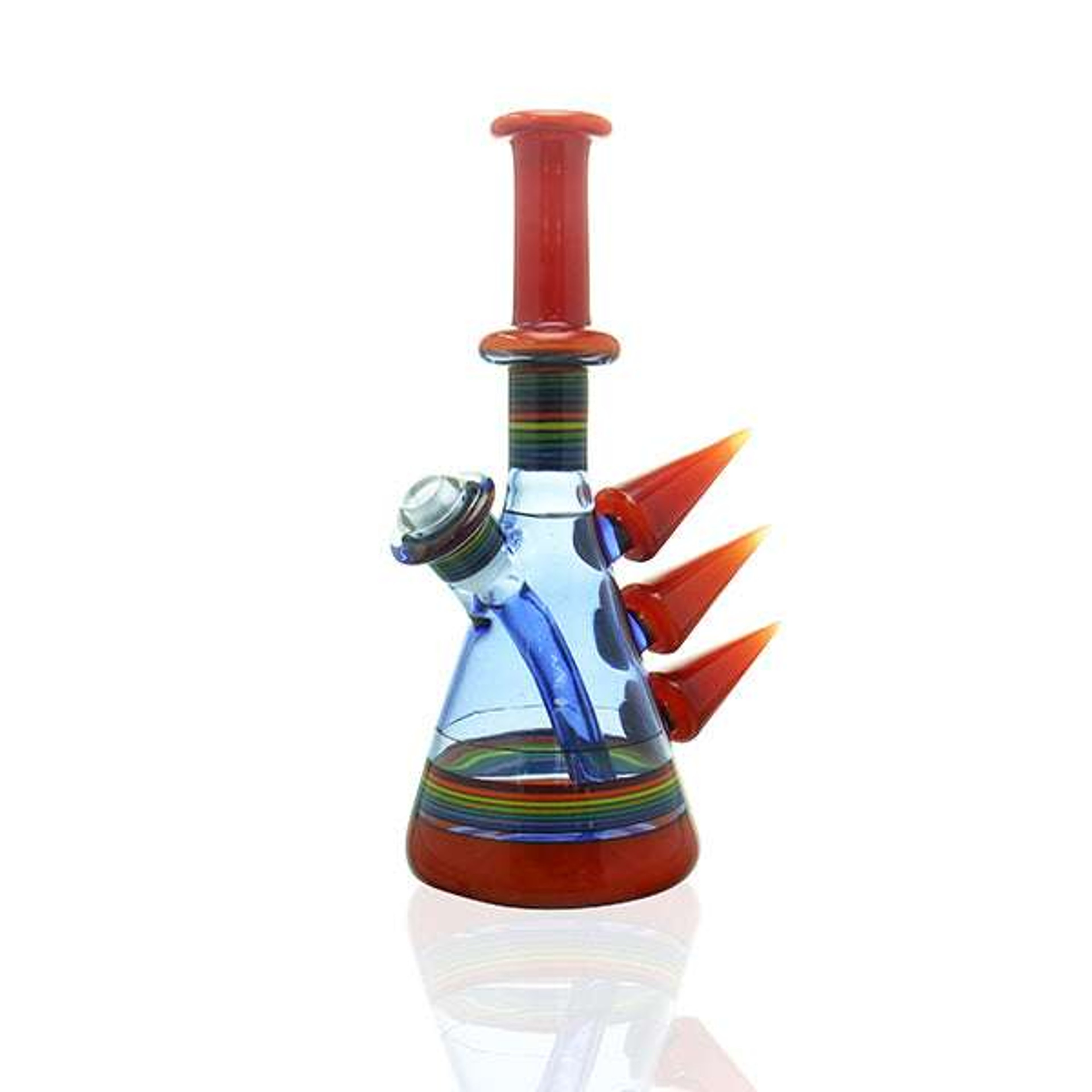 Preview pic of Rone Glass - Spiked Rainbow Mini Tube