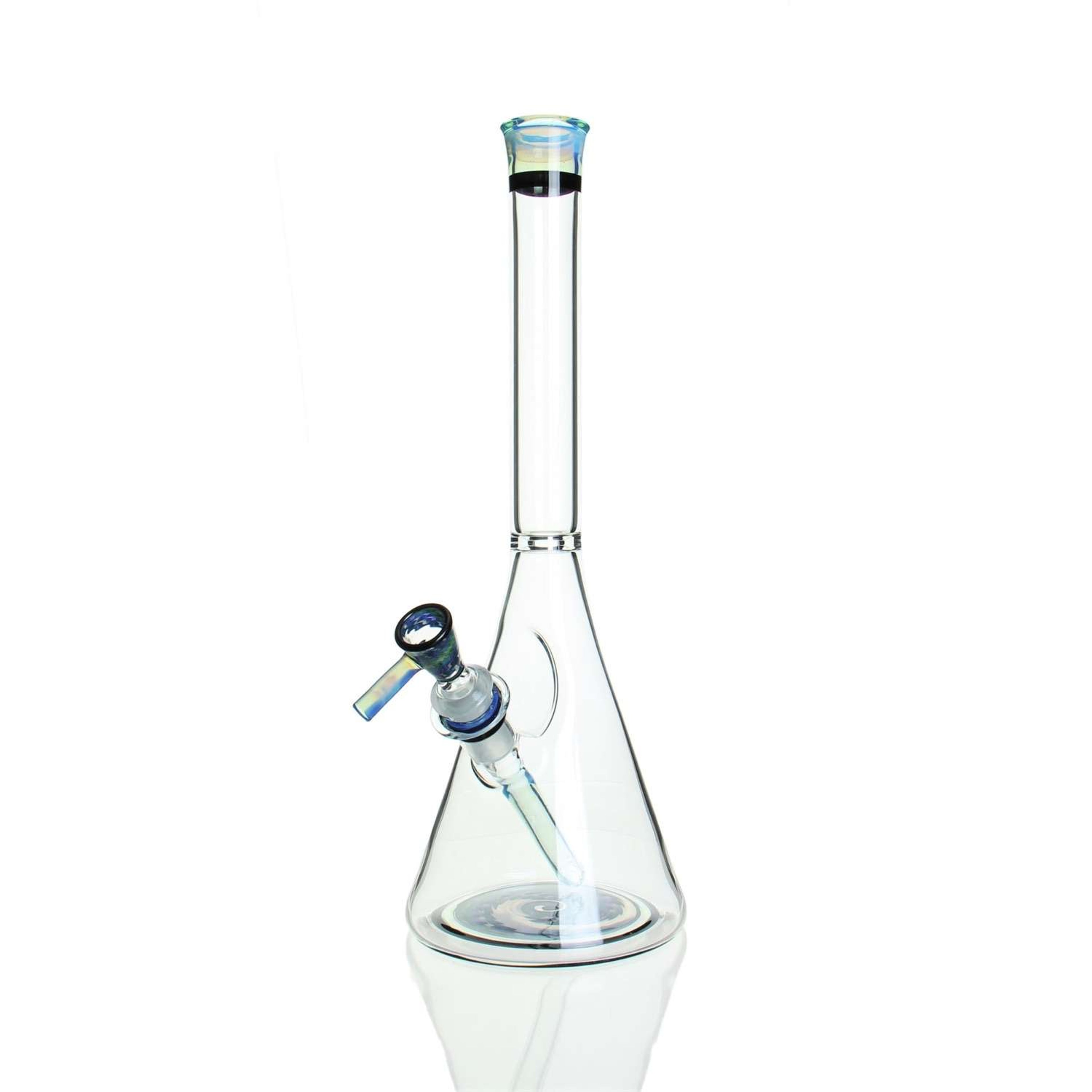 Korey Glass - 14" Worked Beaker - Dense Hydro & Jet Black image 0