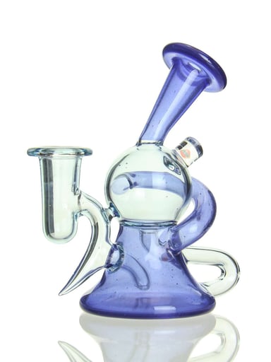 Preview pic of Korey Glass - Two Tone Recycler - Raindrop & Blue Satin