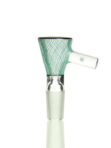 Preview pic of Korey Glass - 14mm Male Reticello Slide - Teal