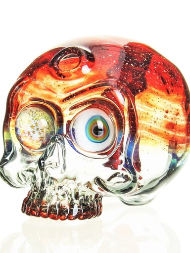 Preview pic of Sweeney Glass - Kapala Skull - Red Blizzard