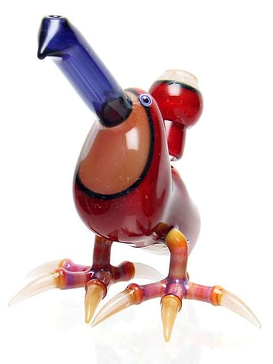 Preview pic of Burtoni Glass - Toucan Bubbler - Red