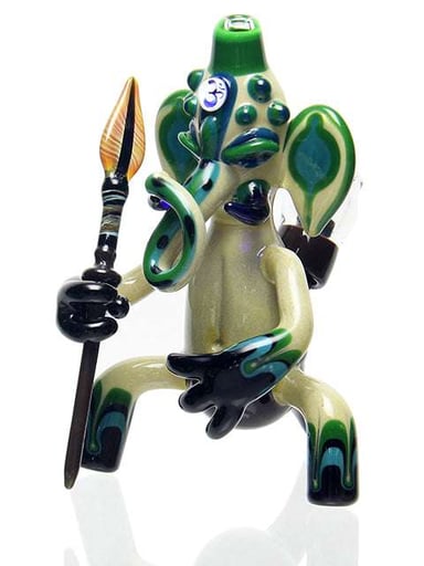 Preview pic of Creep Glass - Ganesh Warrior Bubbler