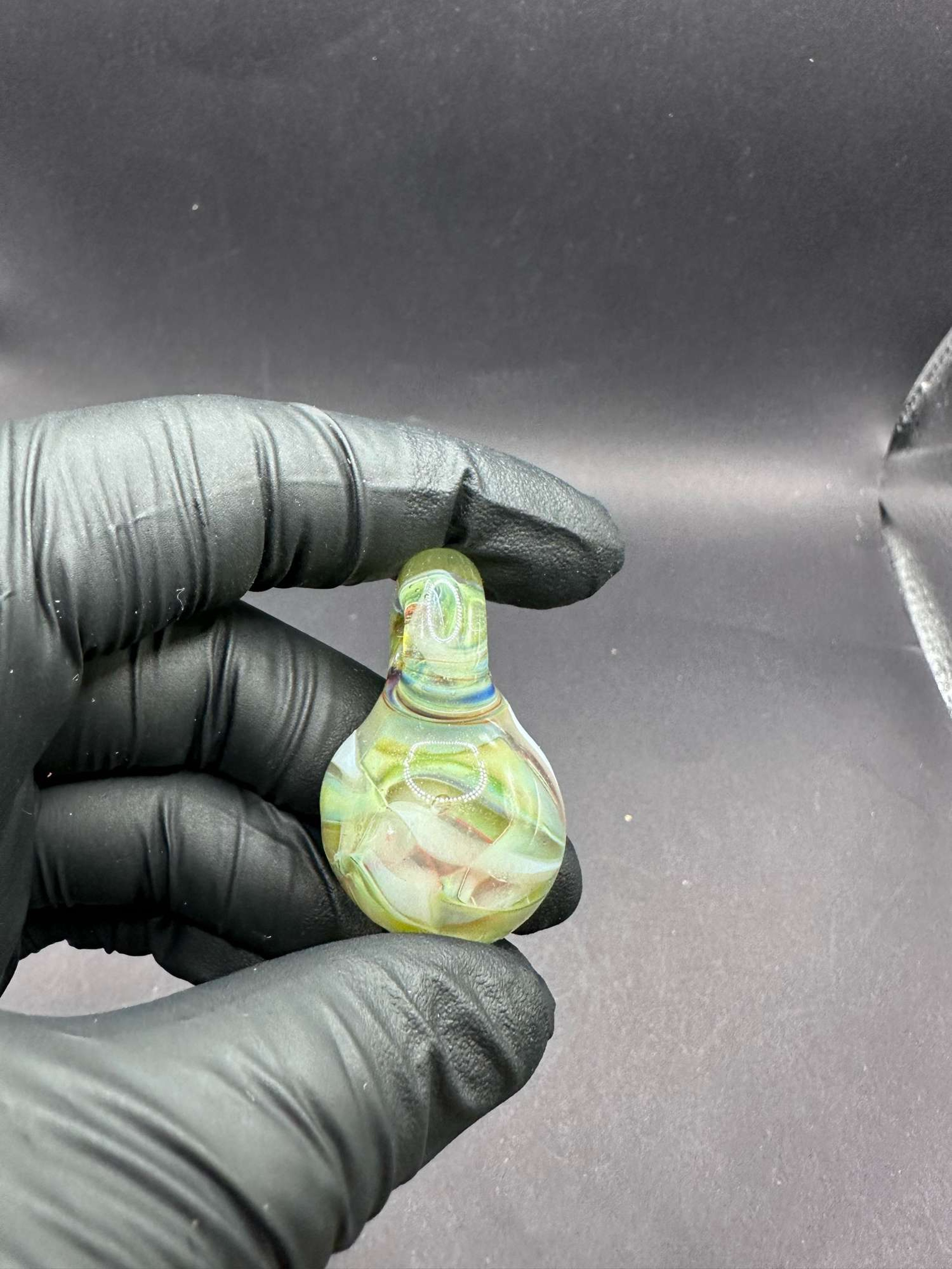 Preview pic of Green amber purple chaos pendy