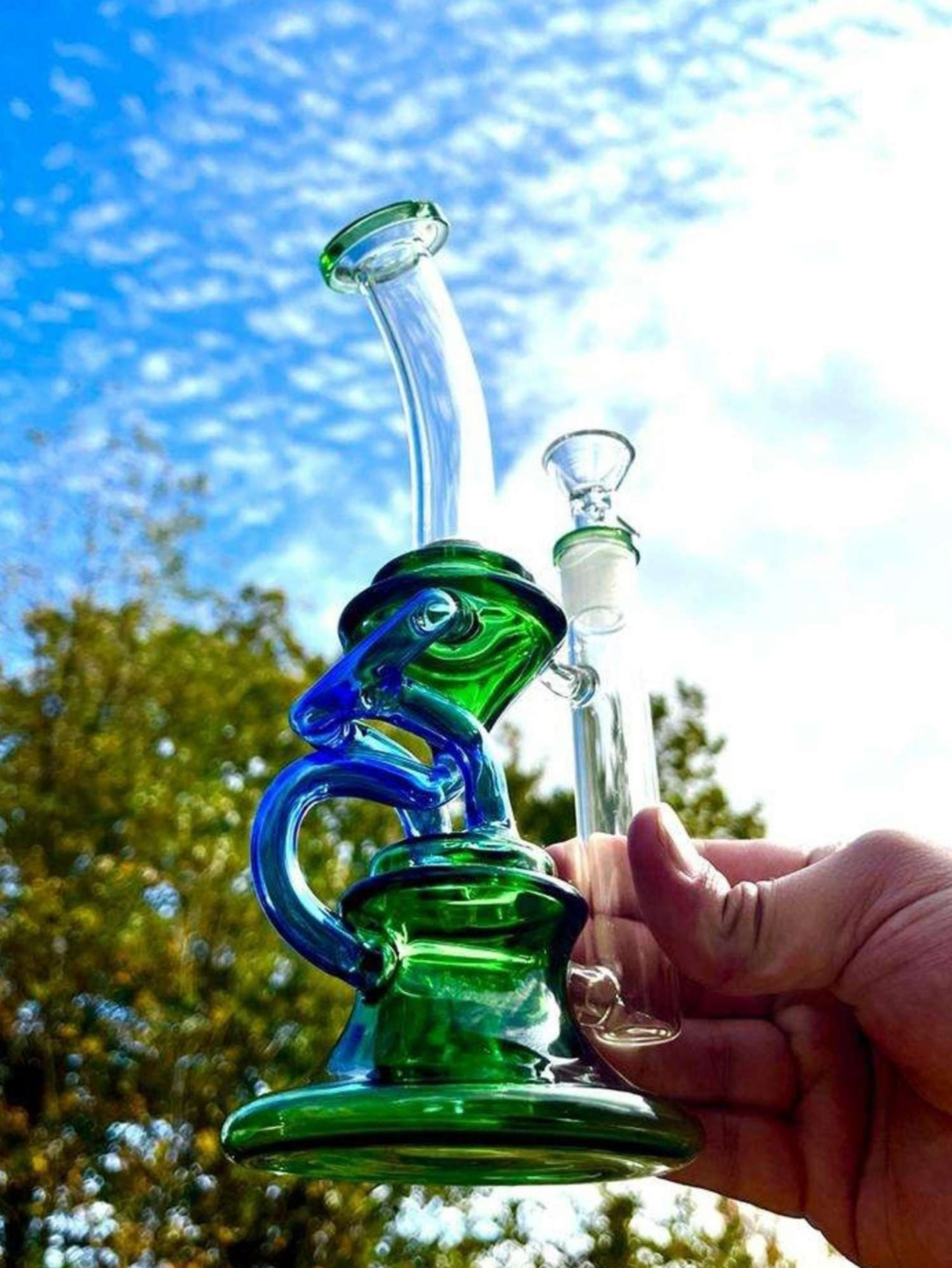 Preview pic of 9" Glass Recycler Dab Rig