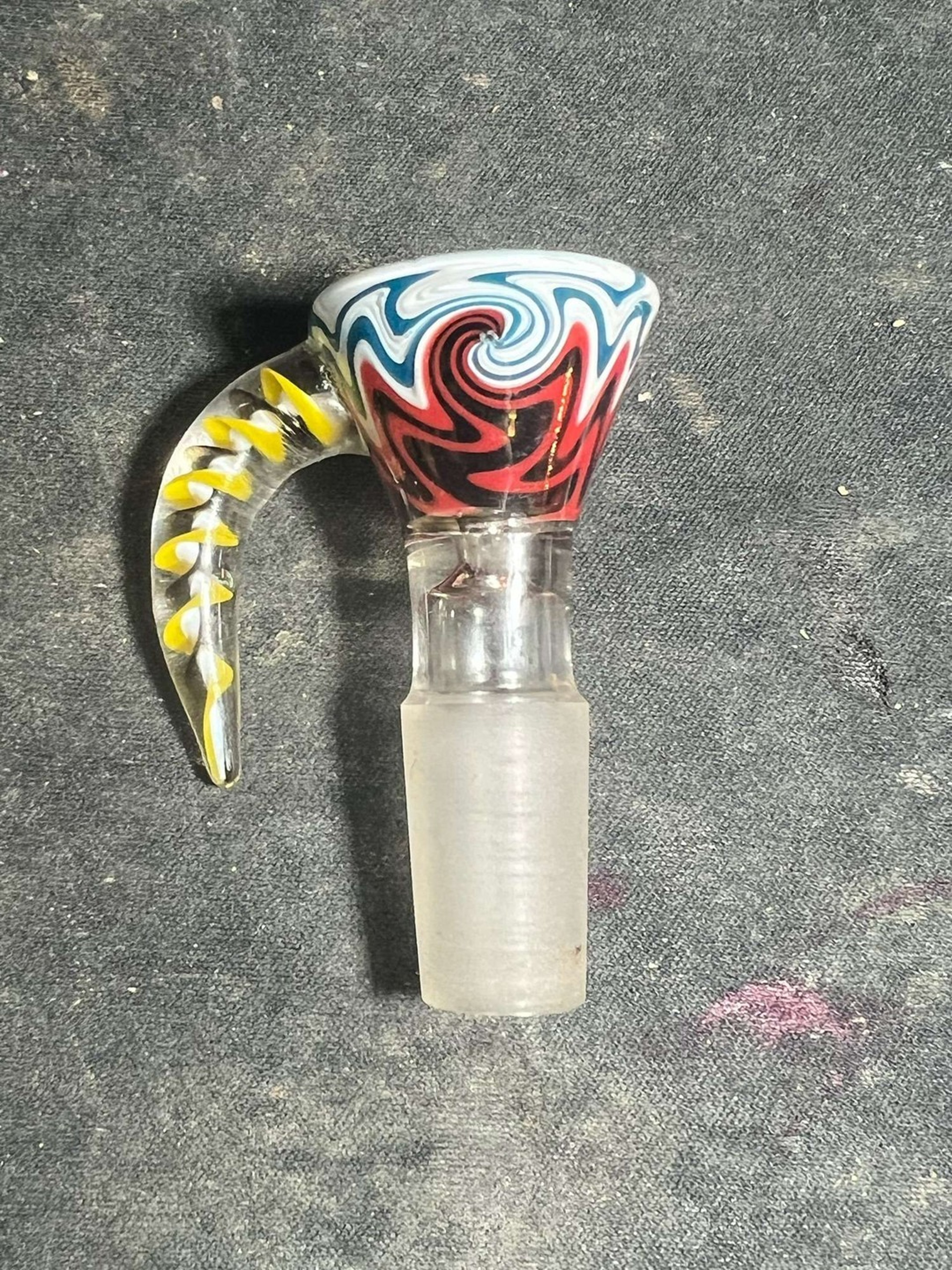 14mm wig wag bowl slide with horn image 0