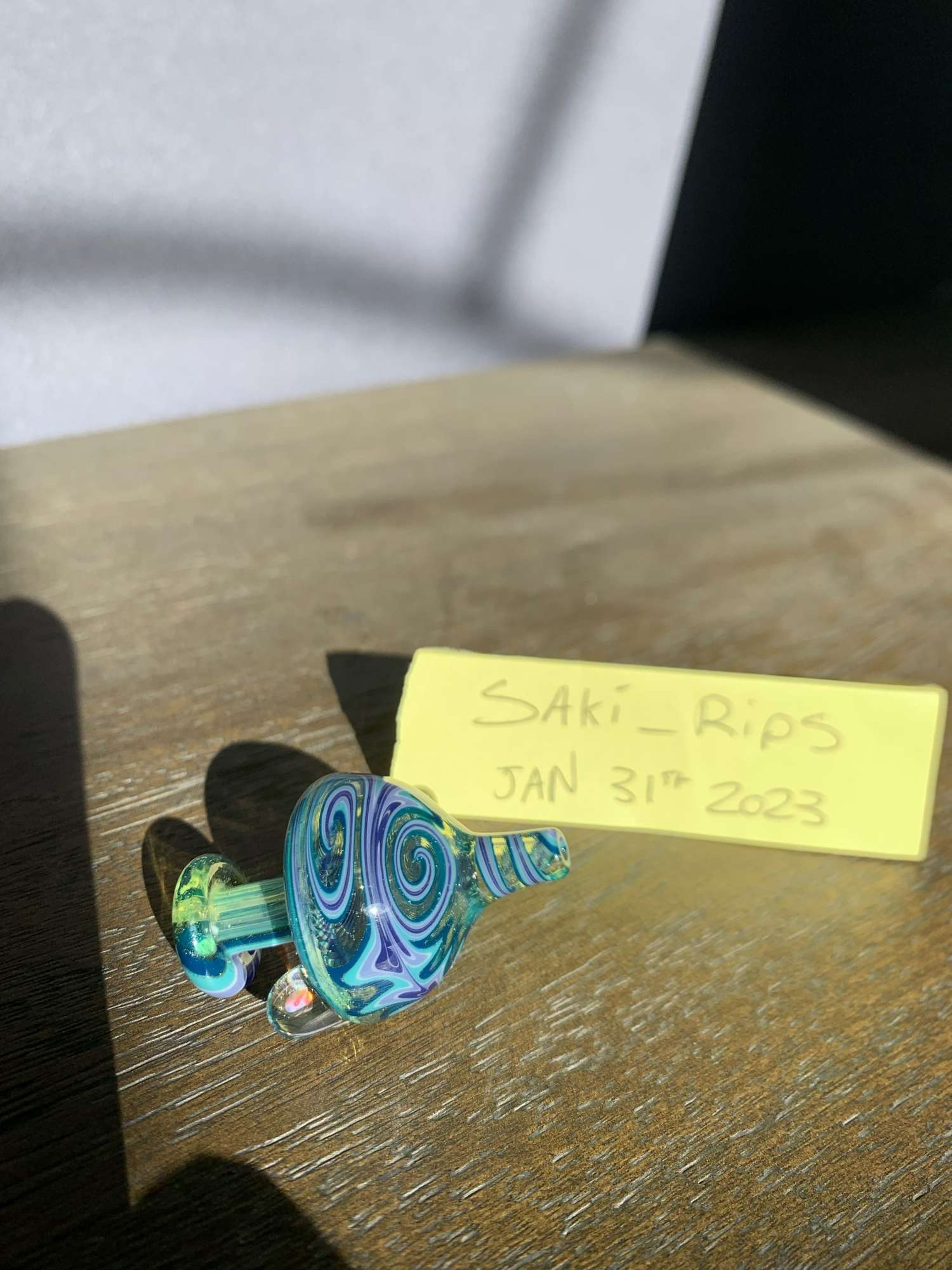~Worked bubble cap~(W/encased opal) image 0