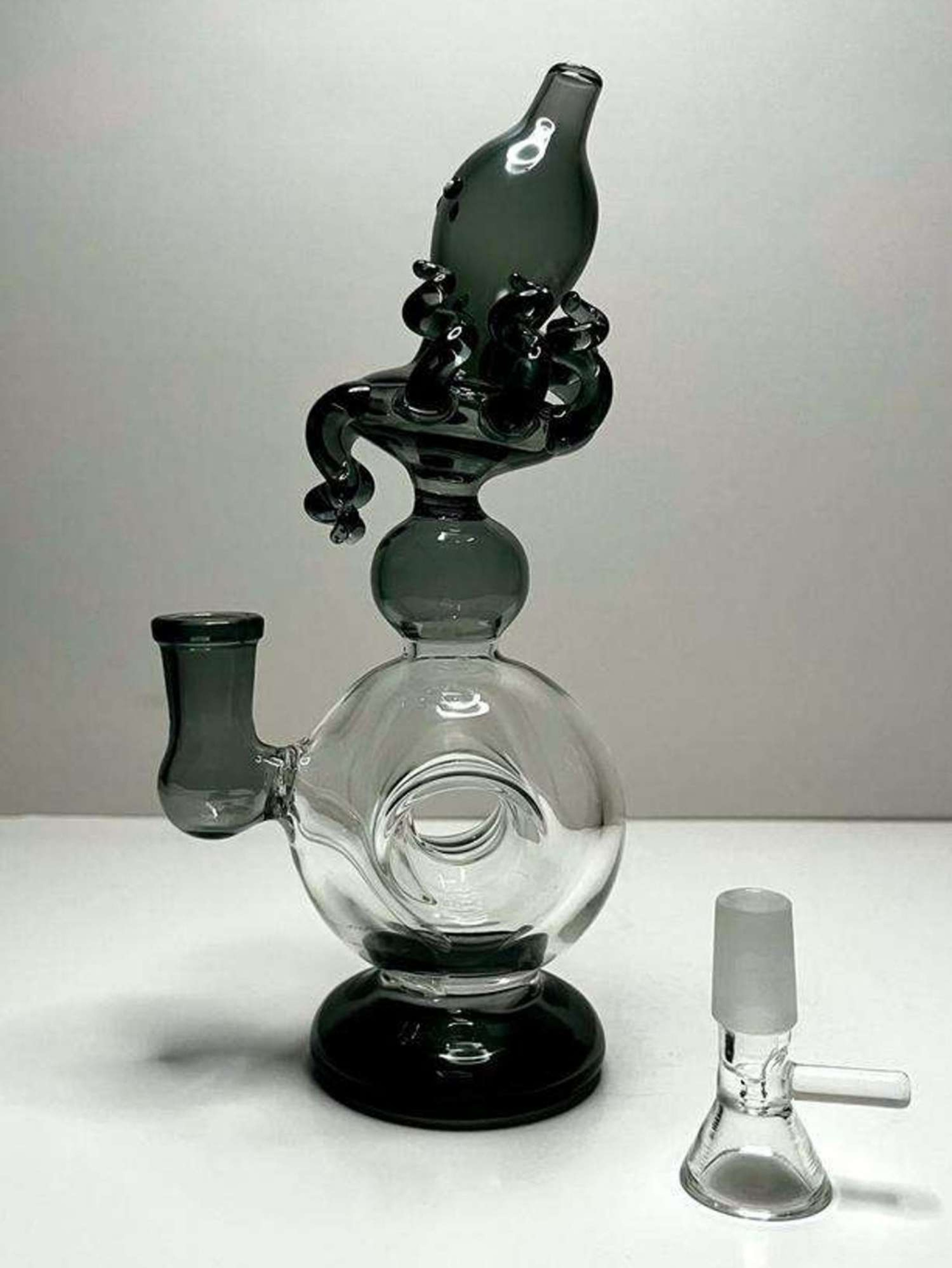 8"Dolphin Glass Recycler Bong Rig image 0