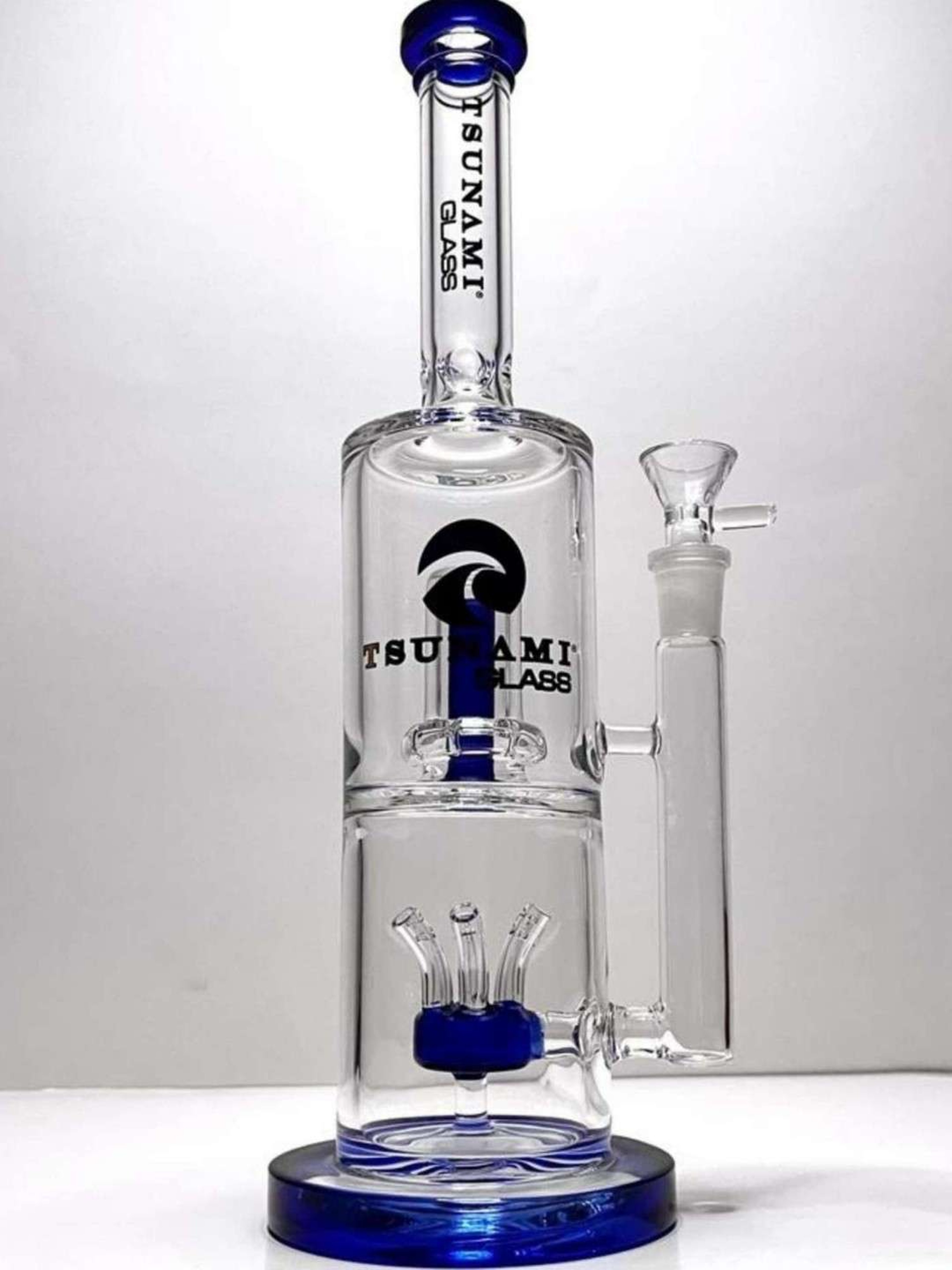 12" Tsunami Prec Bong Recycler Rig image 0