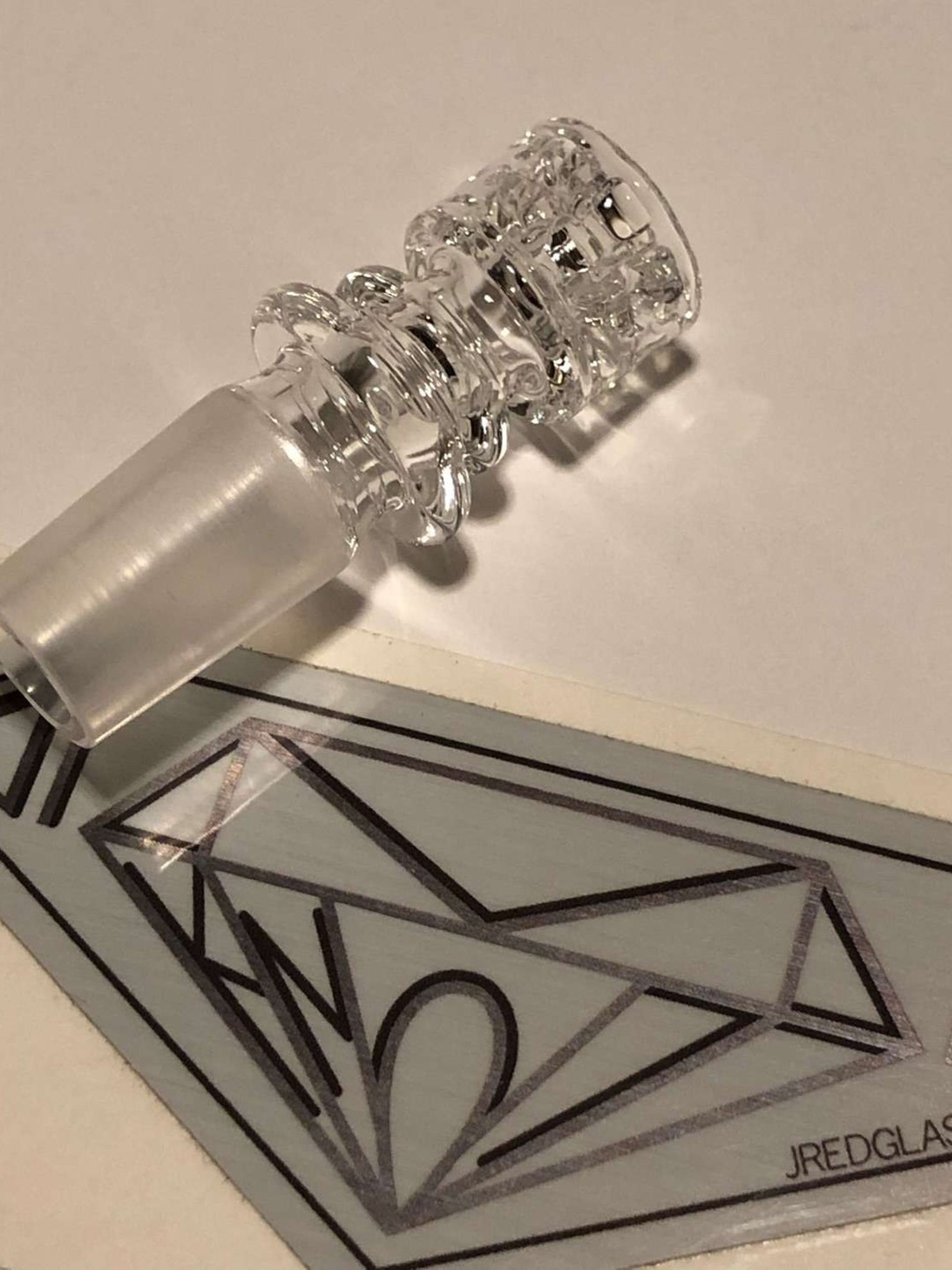 Jred Glass 14mm Original Diamond Knot Quartz Nail New image 0