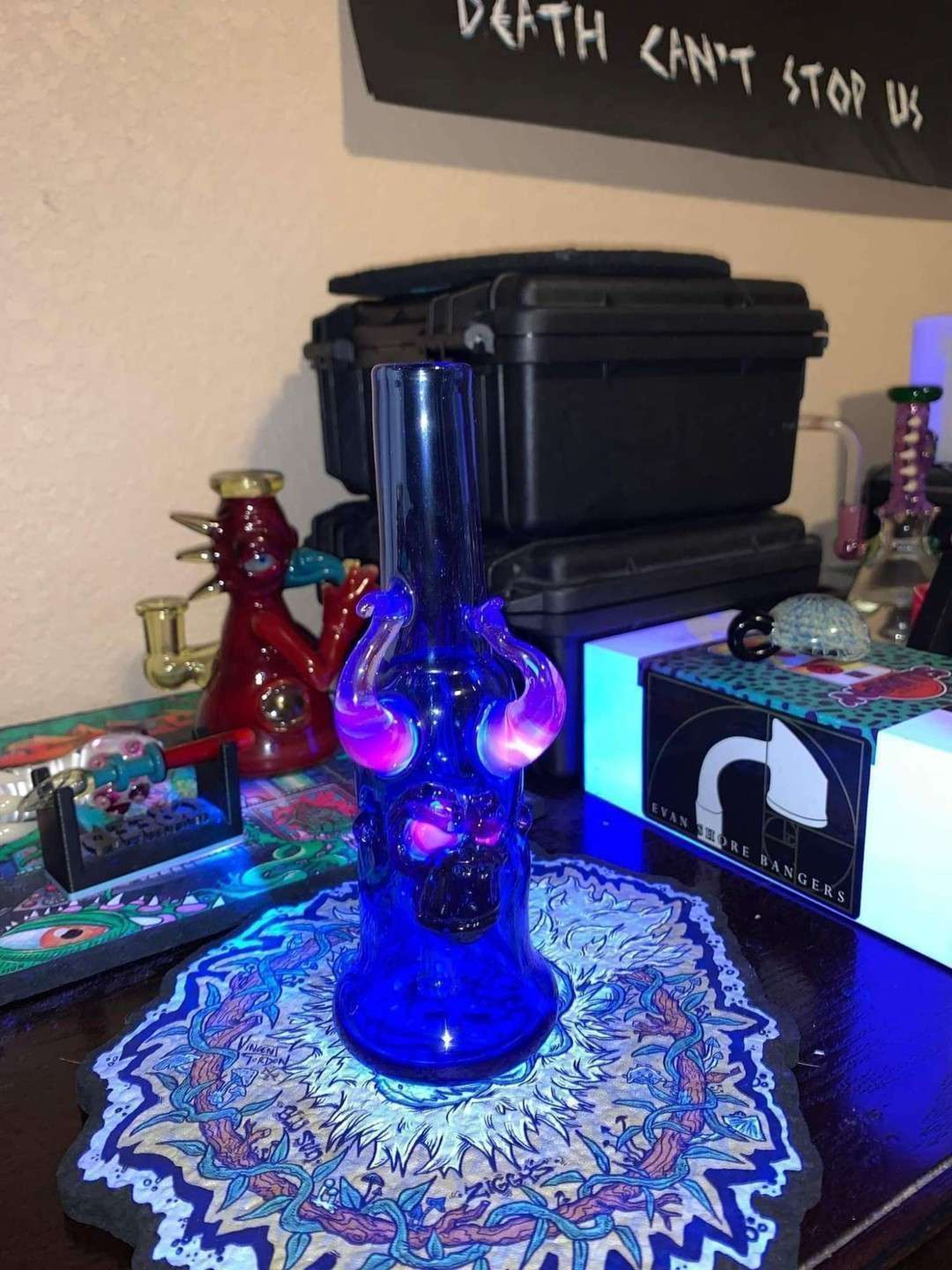 Preview pic of Blu sun x Sanford sake bottle