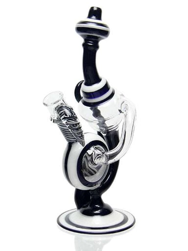 Preview pic of Wyoming Mofo - Recycler Bubbler - Black & White
