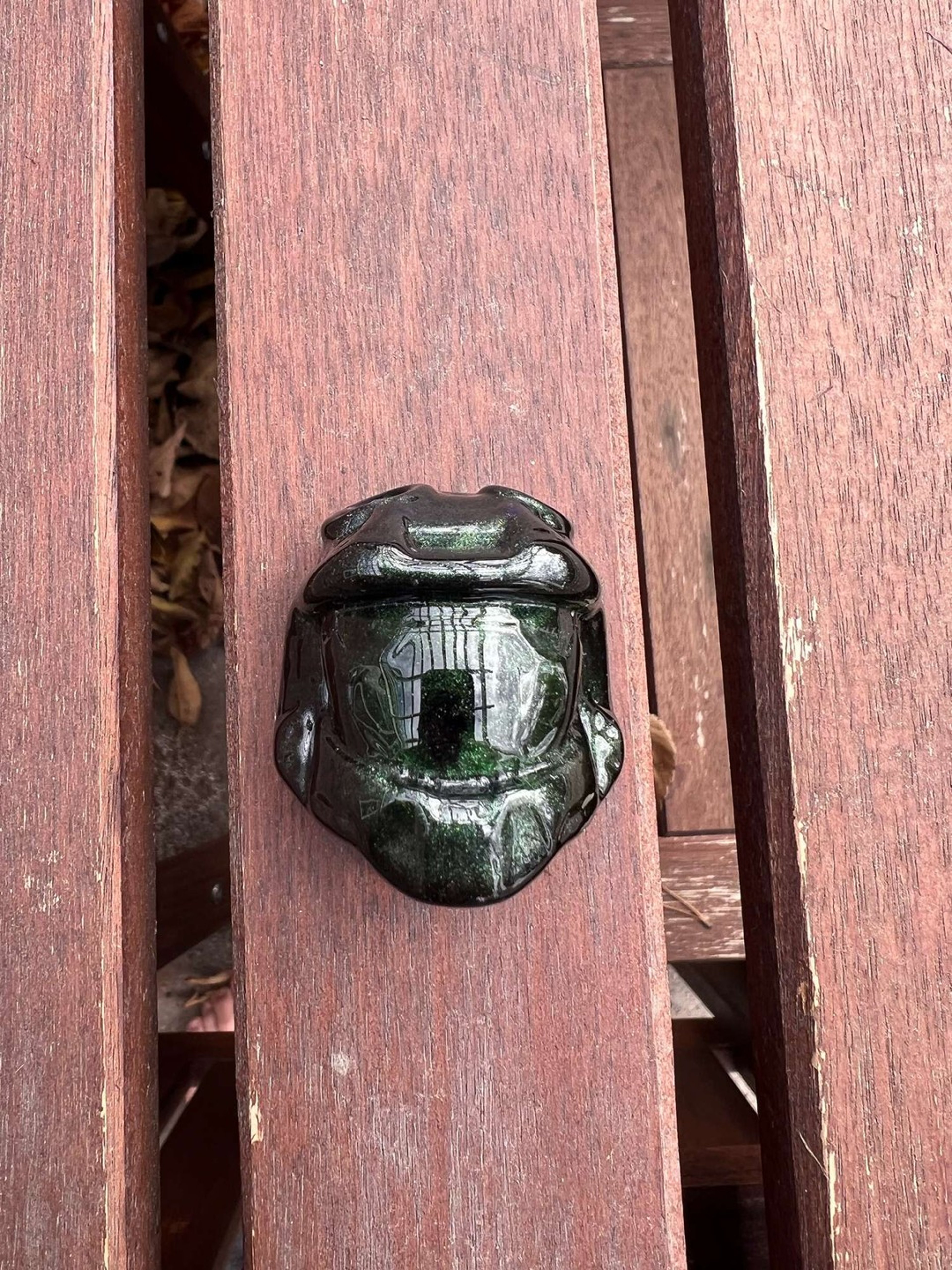 Green/blue Mr. Chief helmet image 0